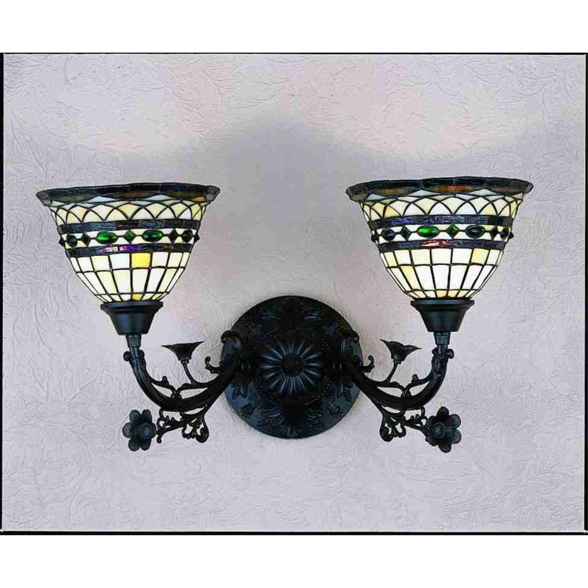 21'W Tiffany Roman 2 Lt Wall Sconce.613