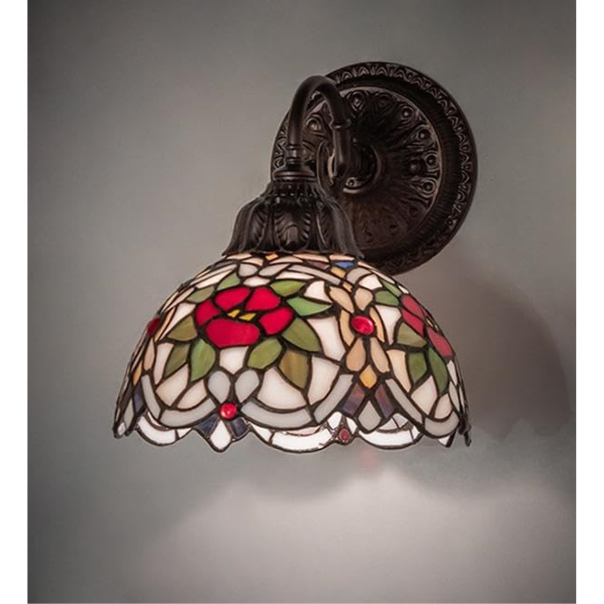 8' Wide Renaissance Rose Wall Sconce