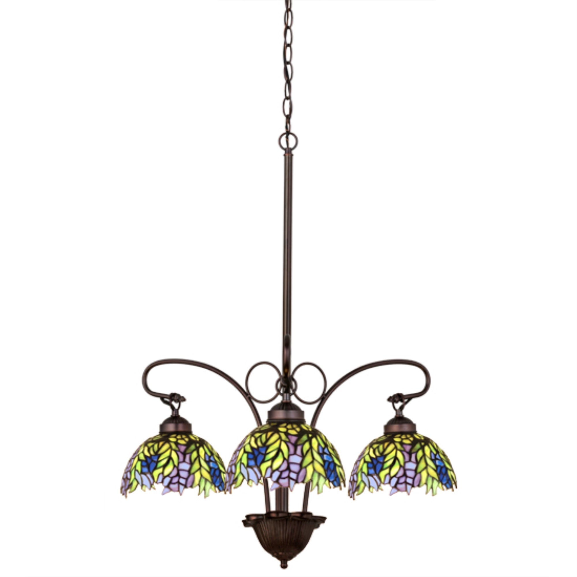 30'W Tiffany Honey Locust 3 Lt Chandelier