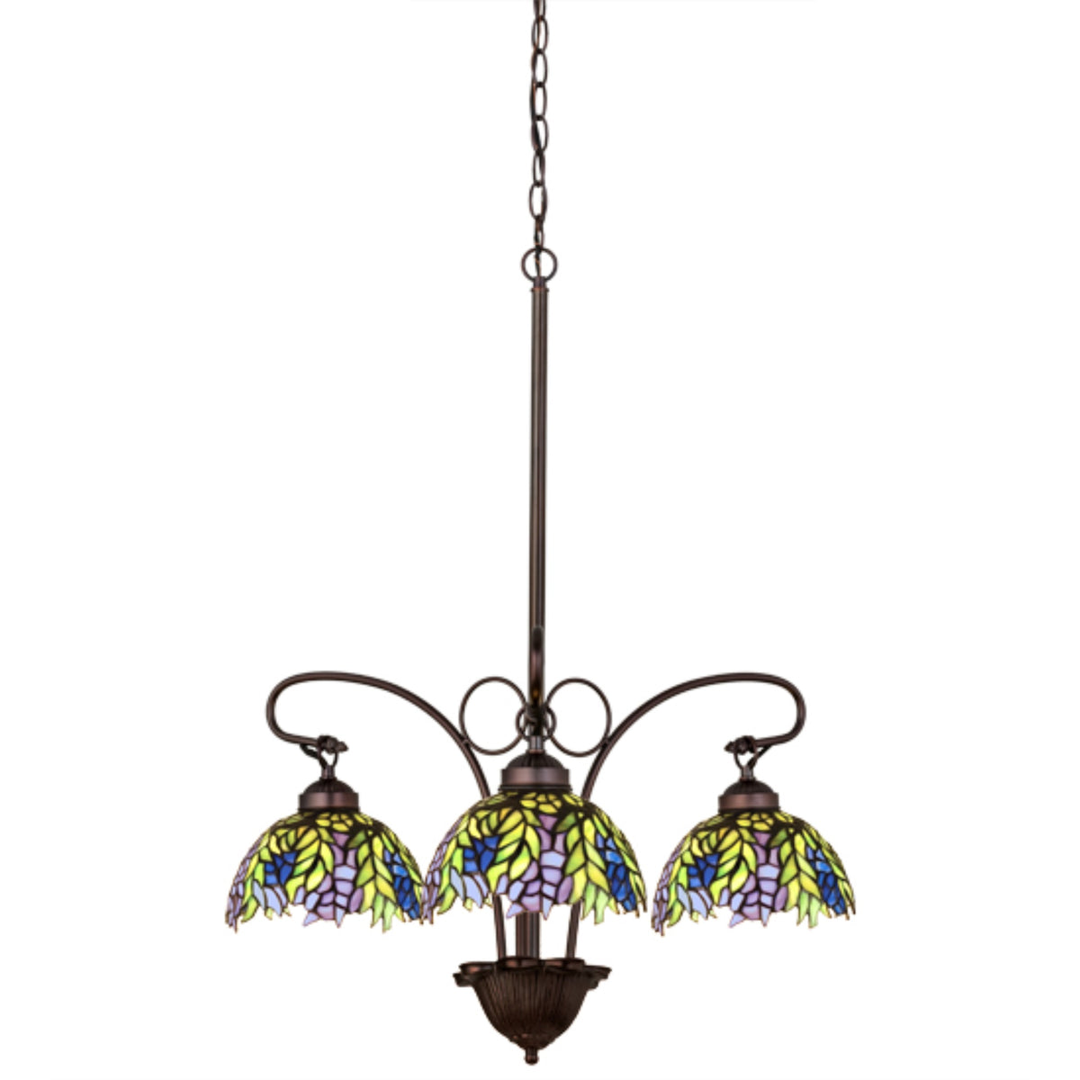 30'W Tiffany Honey Locust 3 Lt Chandelier