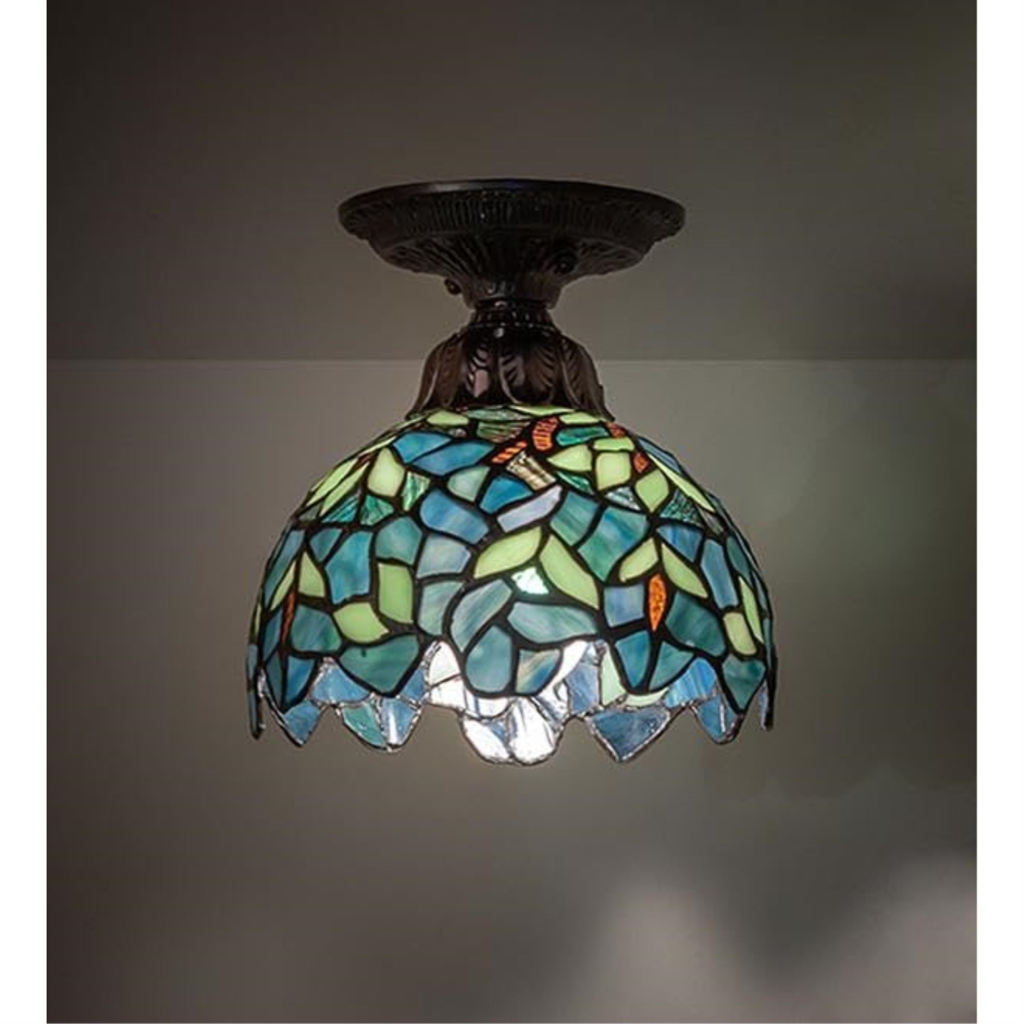 8' Wide Nightfall Wisteria Flushmount