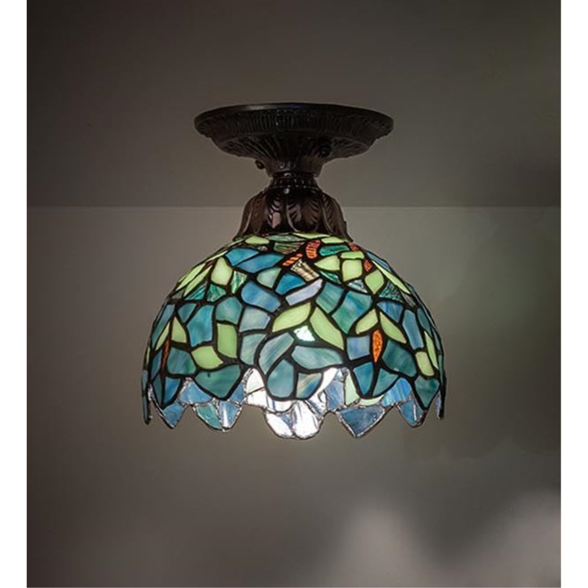 8' Wide Nightfall Wisteria Flushmount