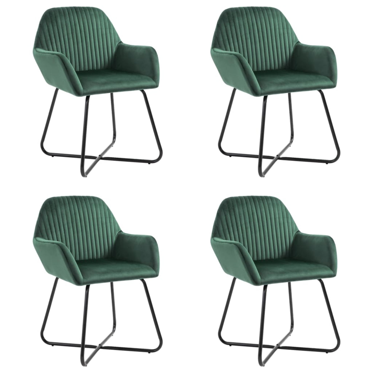 Vidaxl Dining Chairs 4 Pcs Green Velvet