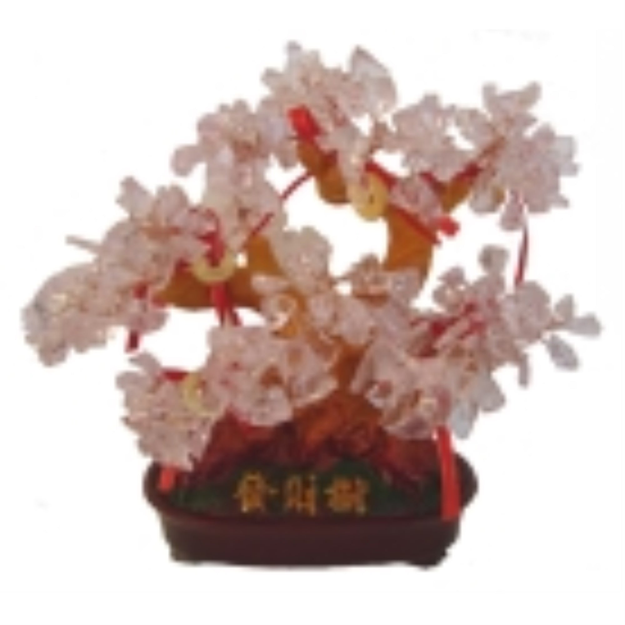 Rose Quartz Tree with Coins
