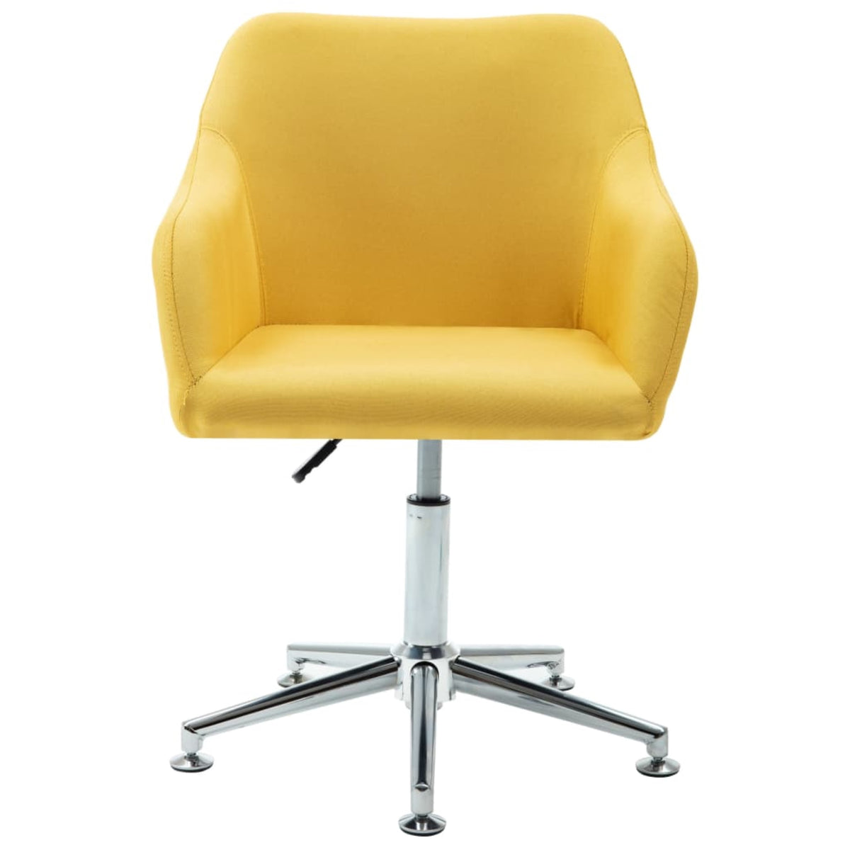 Vidaxl Swivel Office Chair Yellow Fabric