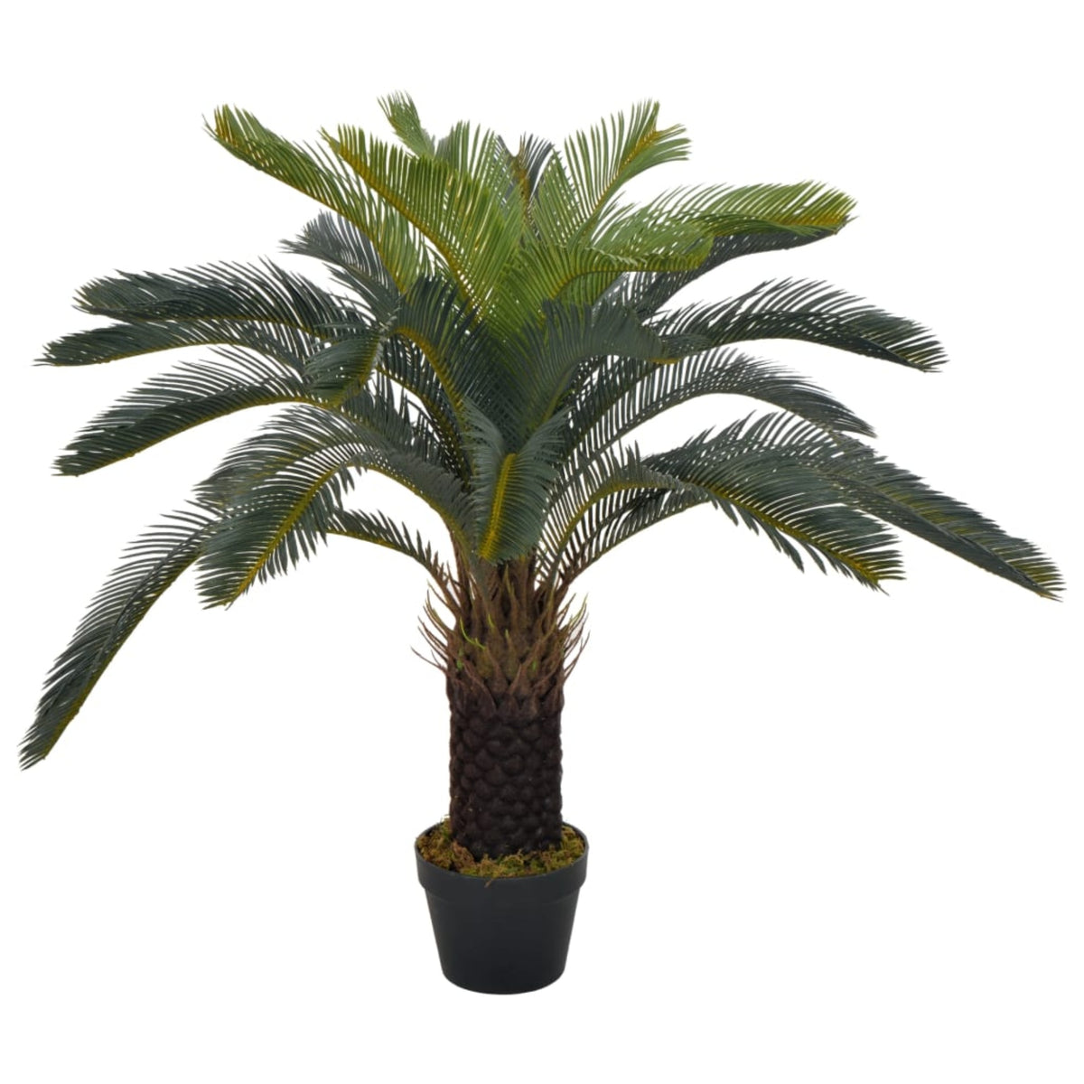 Vidaxl Artificial Plant Cycas Palm With Pot Green 35.4'