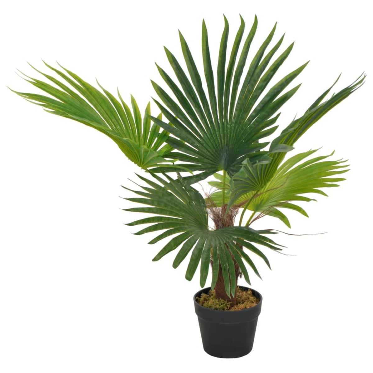 Vidaxl Artificial Plant Palm With Pot Green 27.6'