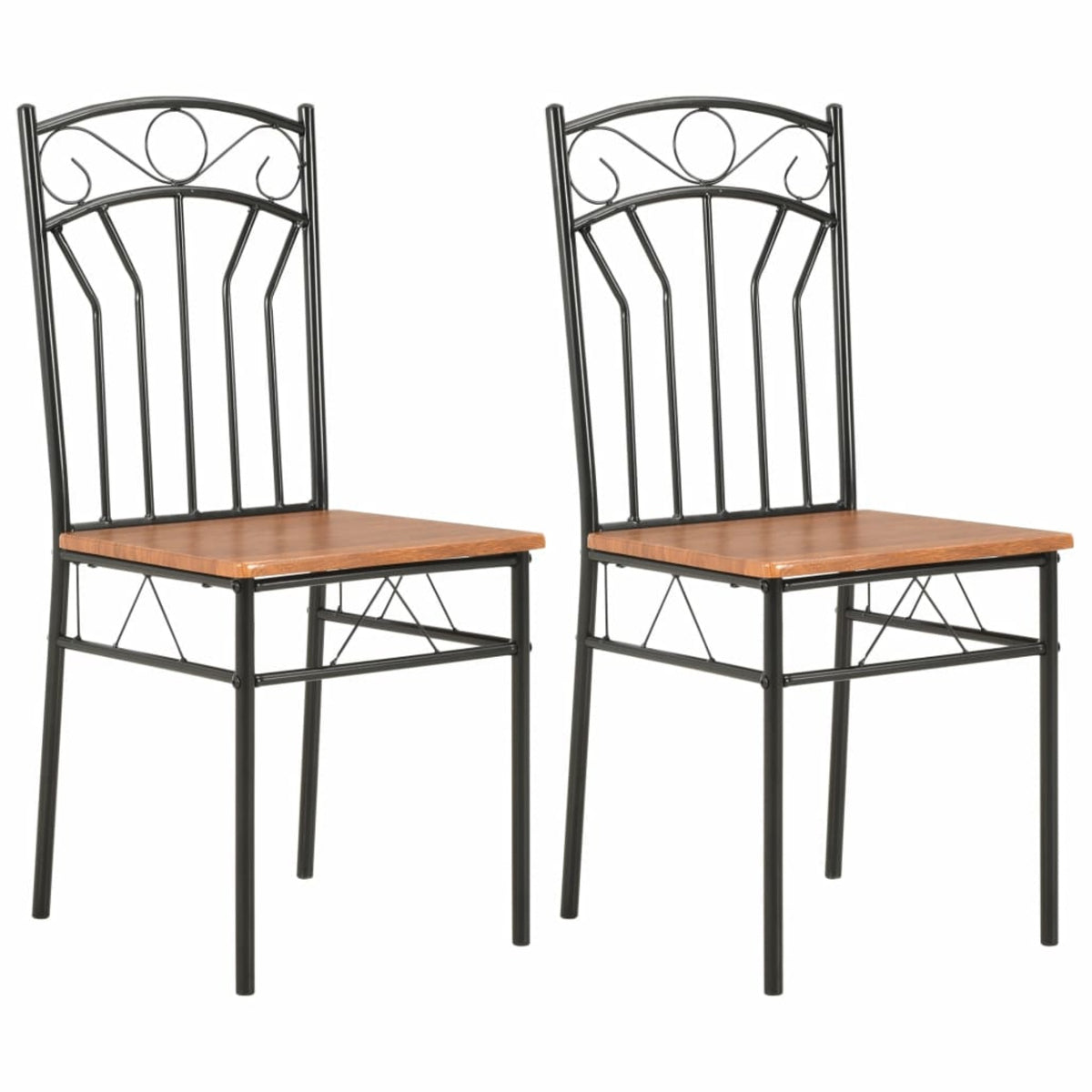 Vidaxl Dining Chairs 2 Pcs Brown Mdf
