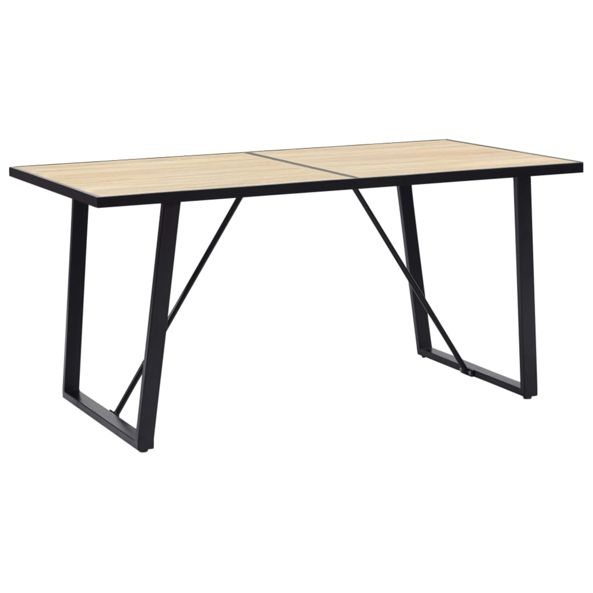 Vidaxl Dining Table Oak 63'X31.5'X29.5' Mdf