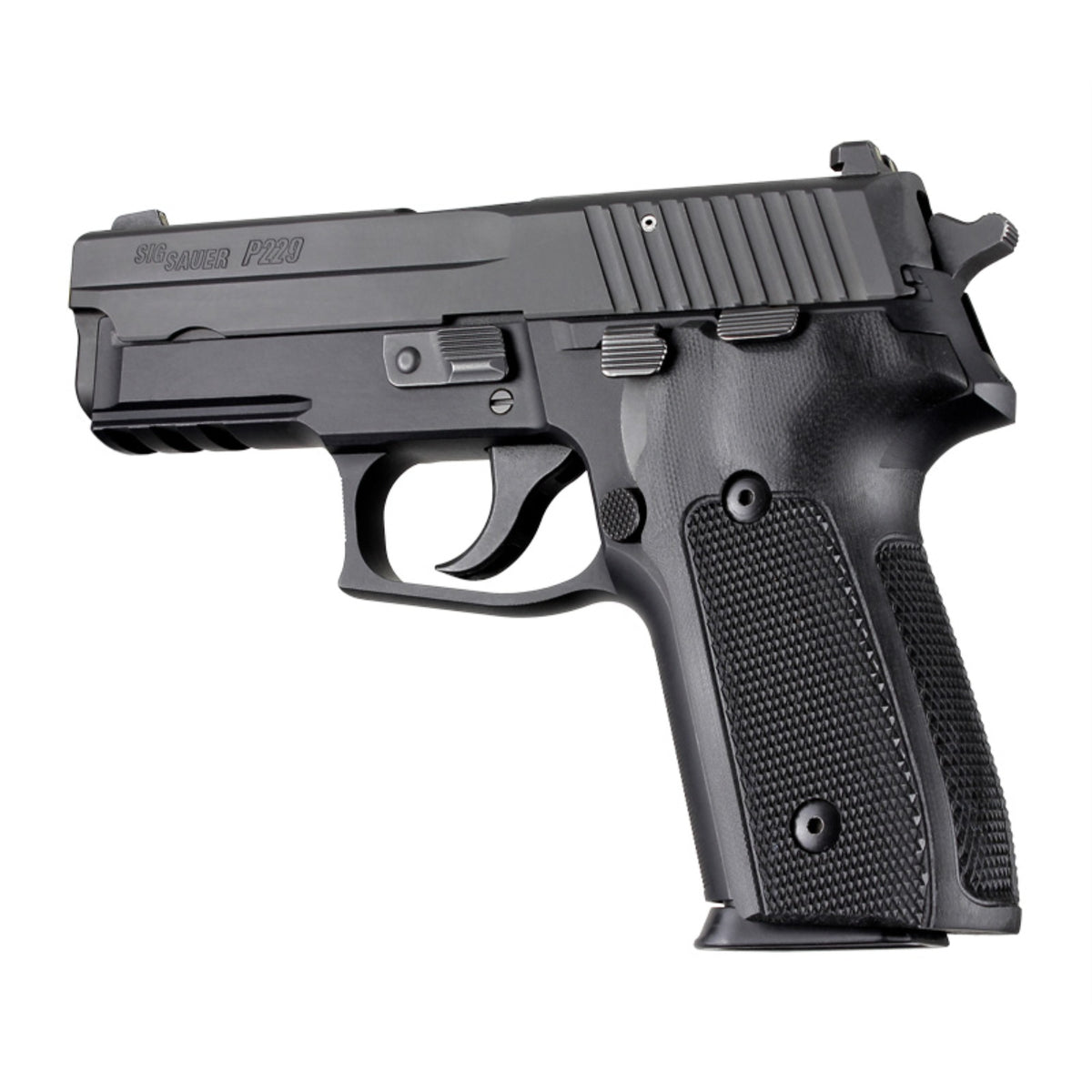 Hogue Sig Sauer P228 P229 Da Sa Checkered G10 Solid Black