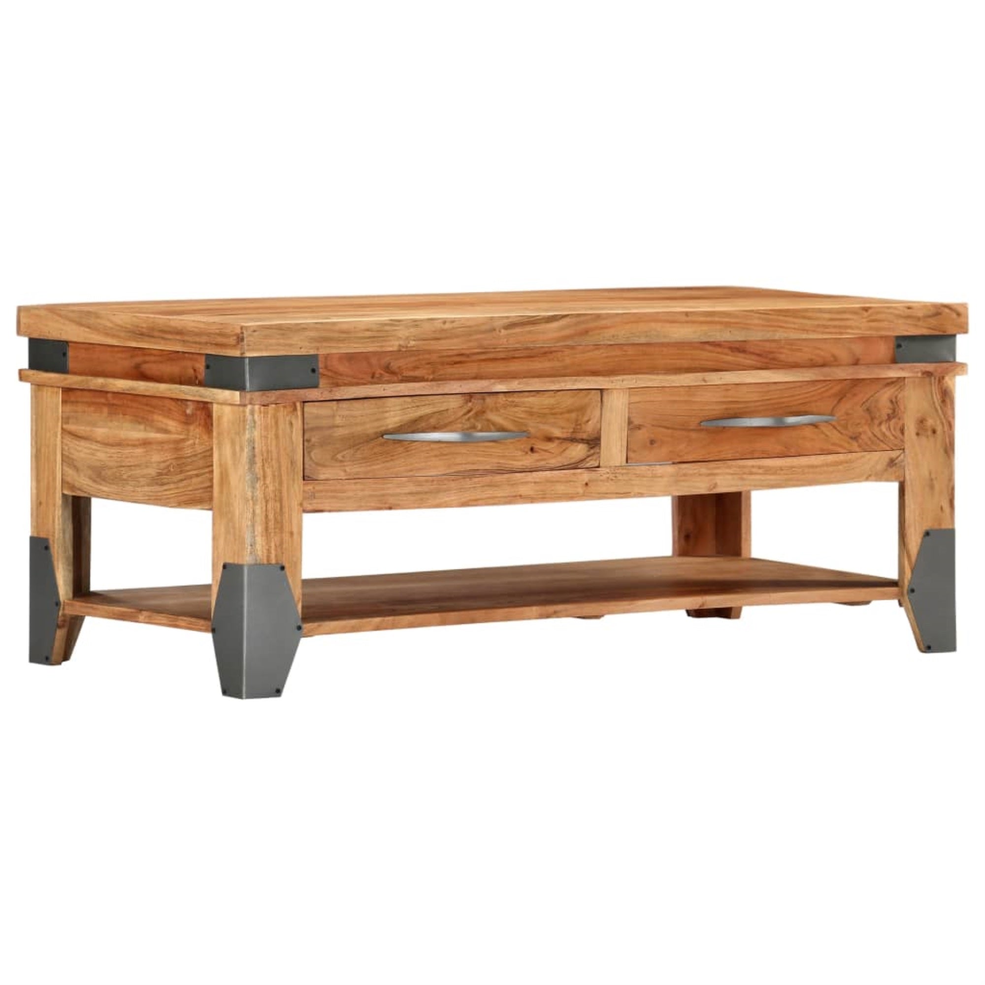Vidaxl Coffee Table 43.3'X20.5'X17.7' Solid Acacia Wood