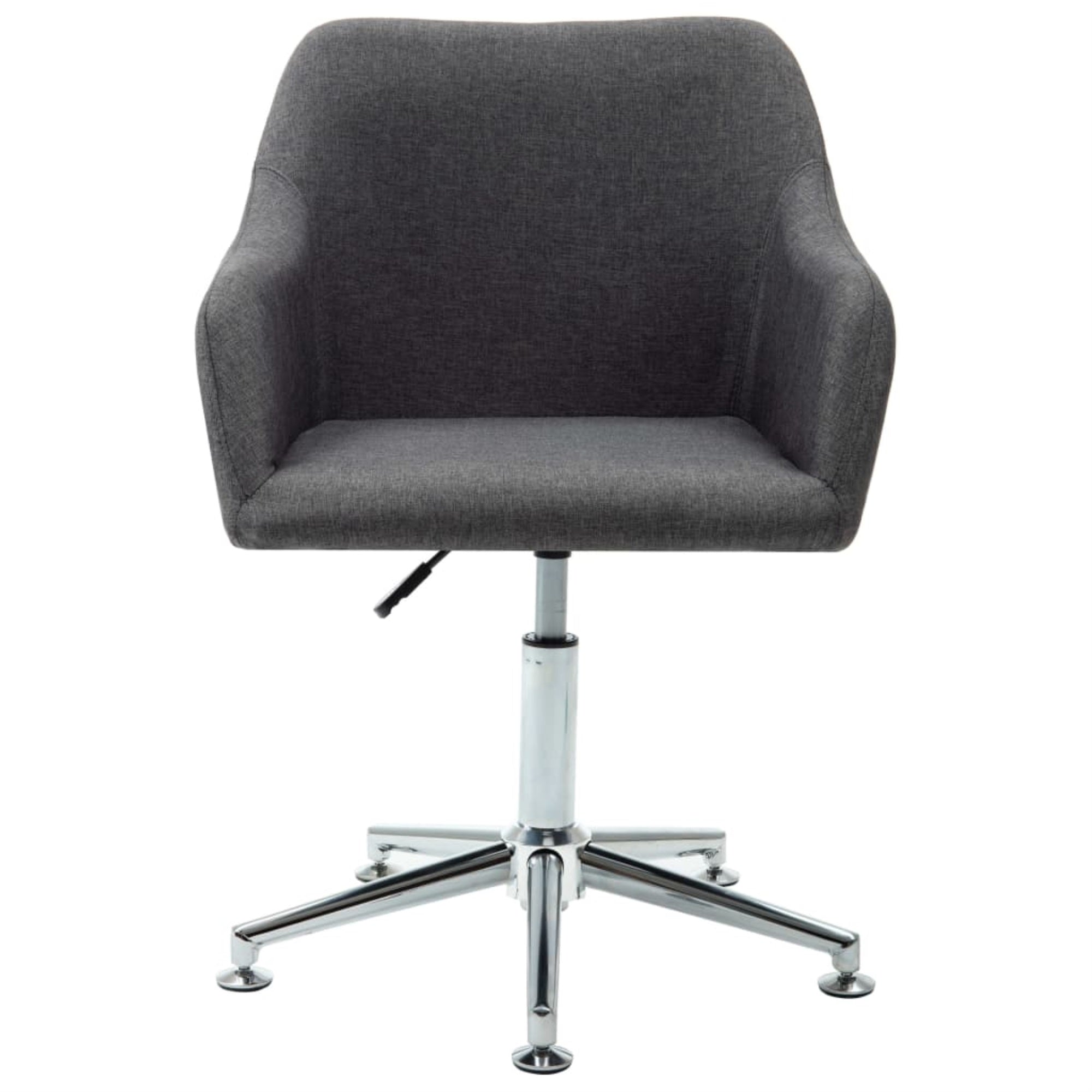 Vidaxl Swivel Dining Chair Dark Gray Fabric