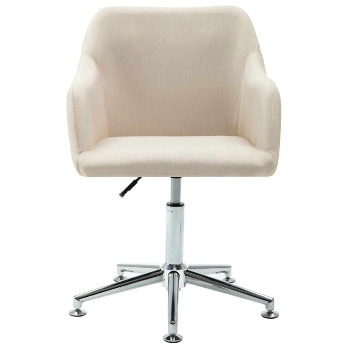 Vidaxl Swivel Dining Chair Cream Fabric