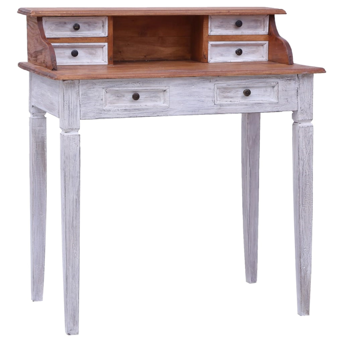 Vidaxl Writing Desk With Drawers 35.4'X19.7'X39.8' Solid Reclaimed Wood