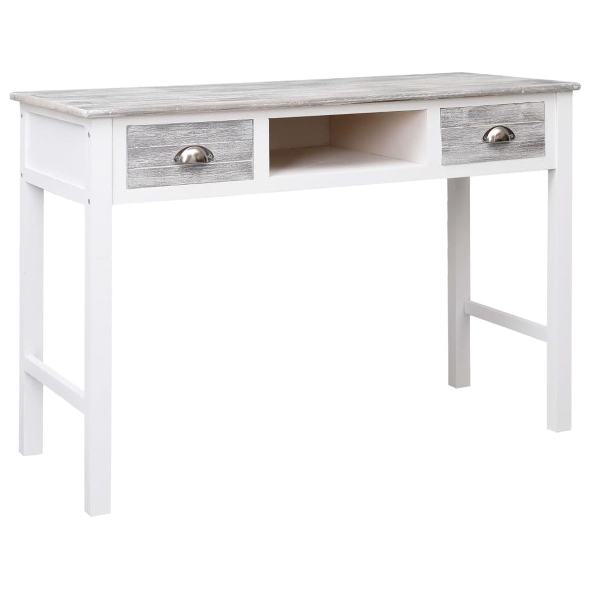 Vidaxl Writing Desk Gray 43.3'X17.7'X29.9' Wood