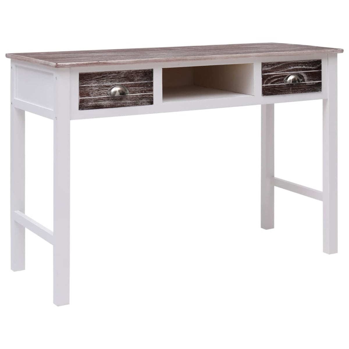 Vidaxl Writing Desk Brown 43.3'X17.7'X29.9' Wood