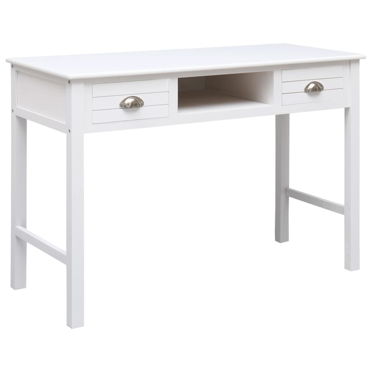 Vidaxl Writing Desk White 43.3'X17.7'X29.9' Wood