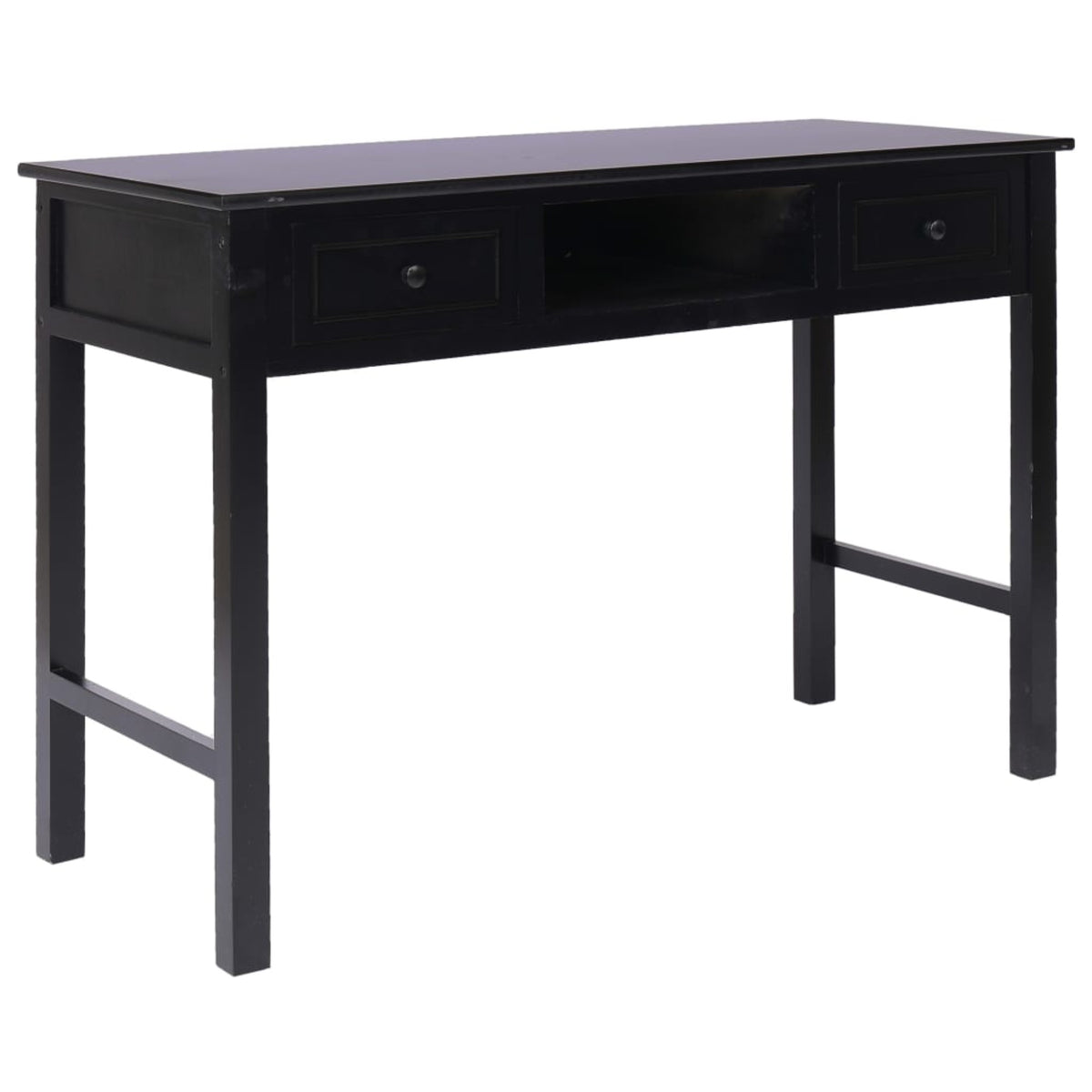 Vidaxl Writing Desk Black 43.3'X17.7'X29.9' Wood