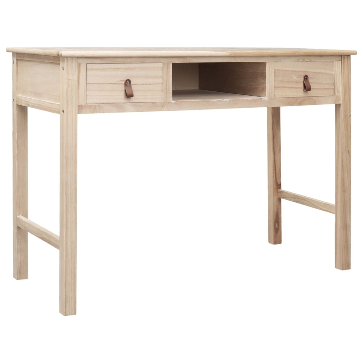 Vidaxl Writing Desk Natural 43.3'X17.7'X29.9' Wood