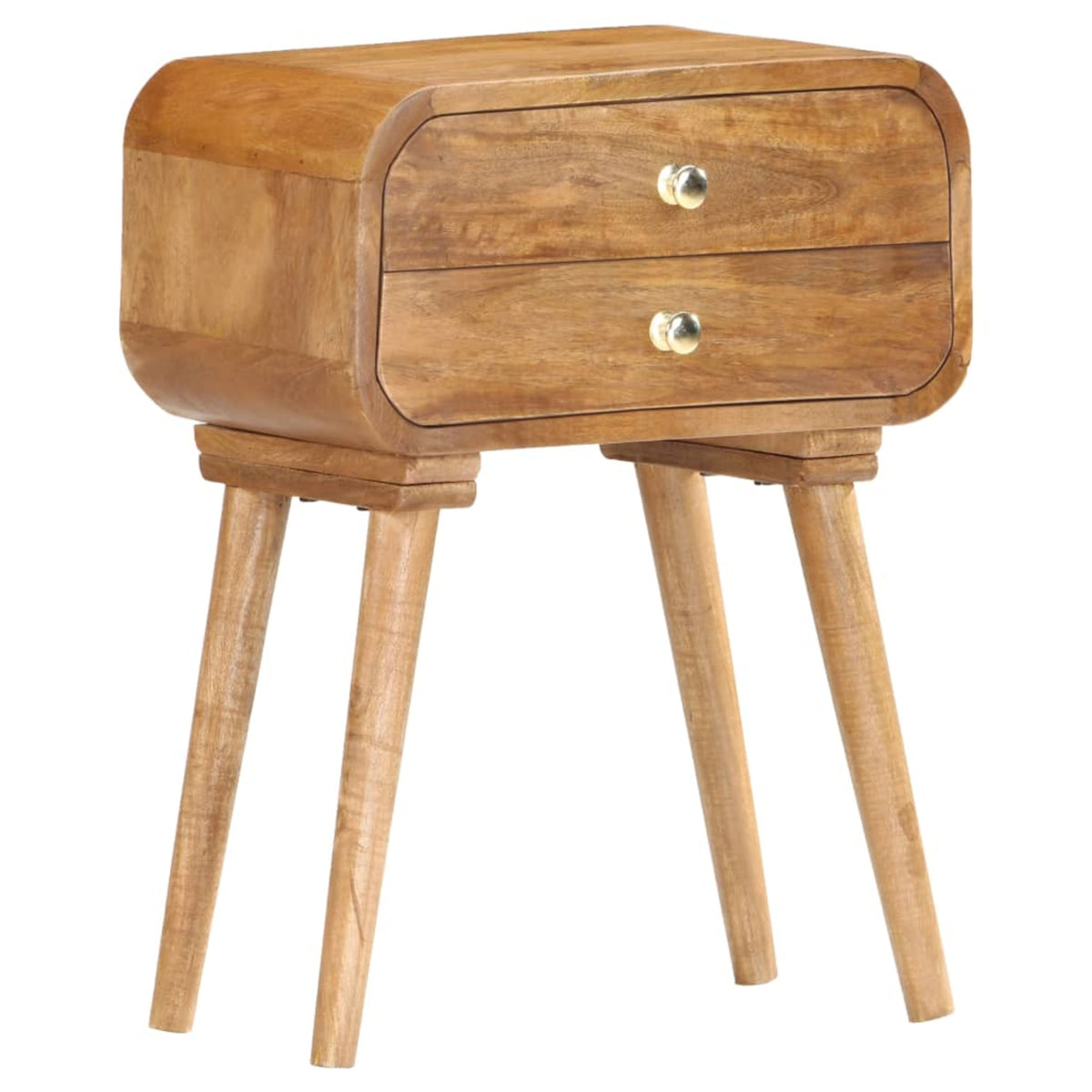 Vidaxl Bedside Cabinet 16.9'X11.8'X22.8' Solid Mango Wood
