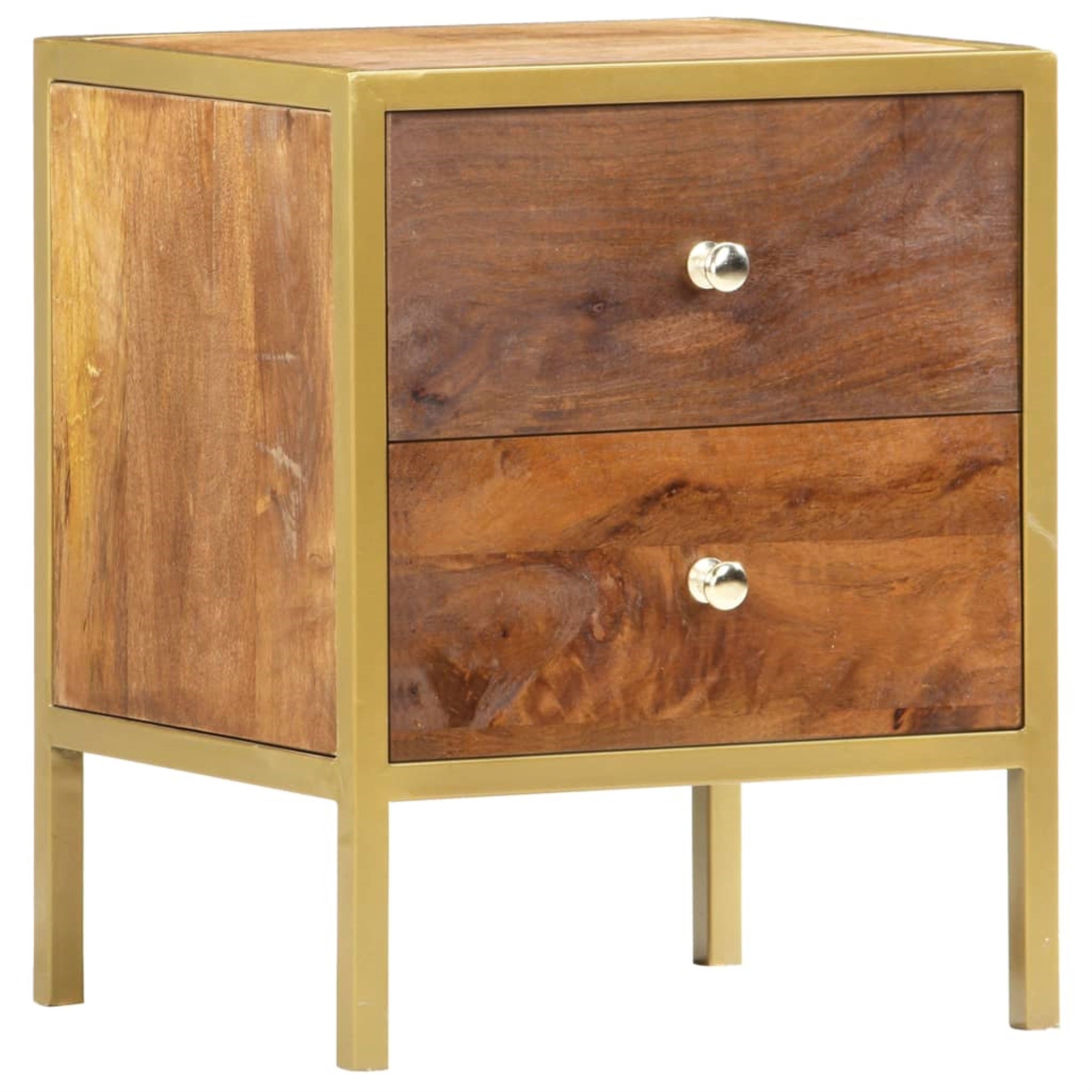Vidaxl Bedside Cabinet 15.7'X13.8'X19.7' Solid Mango Wood
