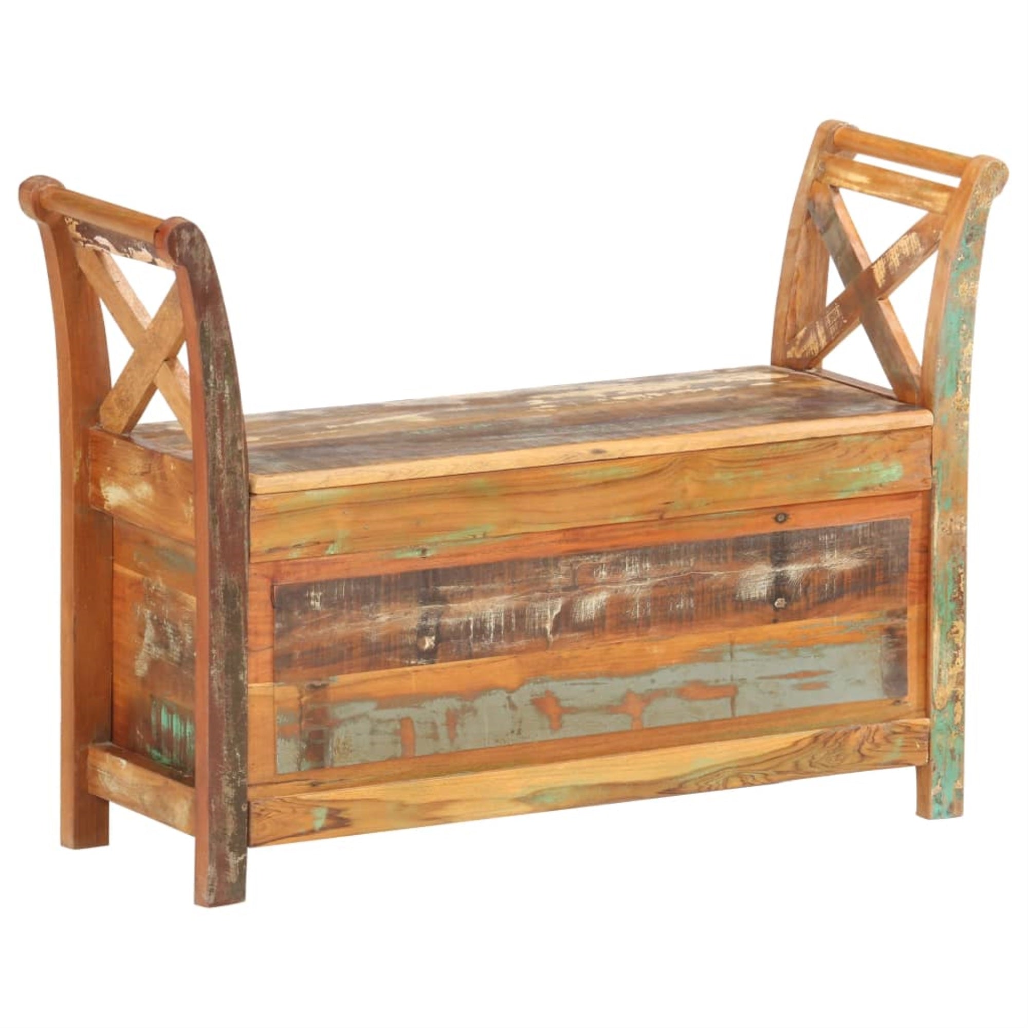 Vidaxl Hall Bench 40.6'X13'X28.3' Solid Reclaimed Wood