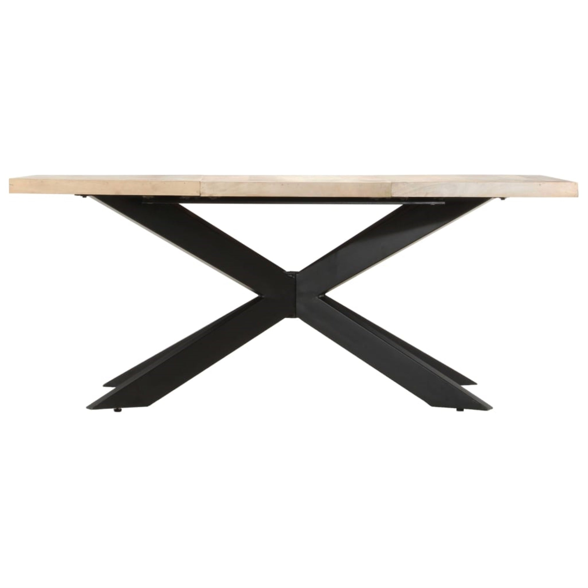 Vidaxl Dining Table 70.9'X35.4'X29.9' Solid Bleached Mango Wood