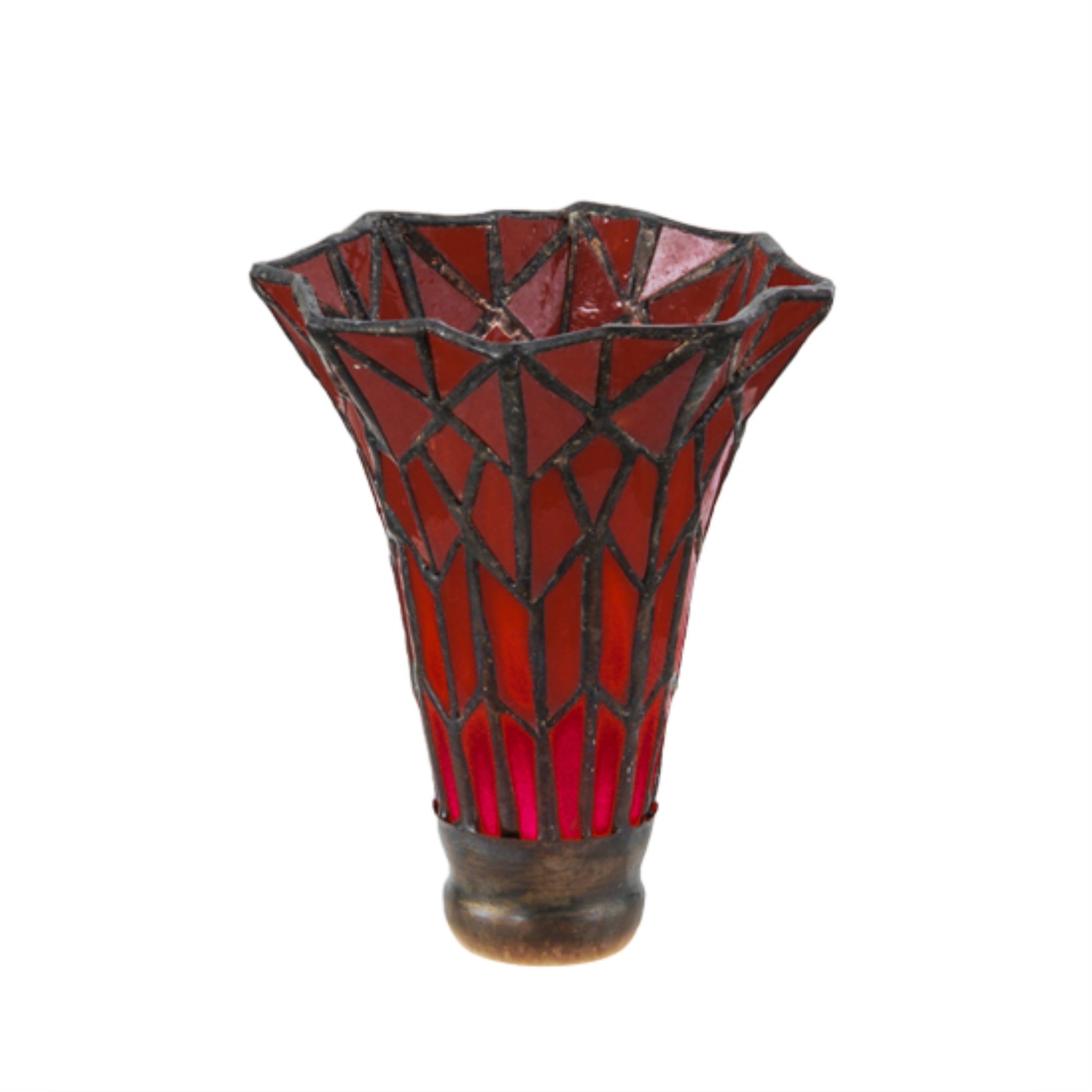 4'W X 5.5'H Tiffany Pond Lily Red Shade