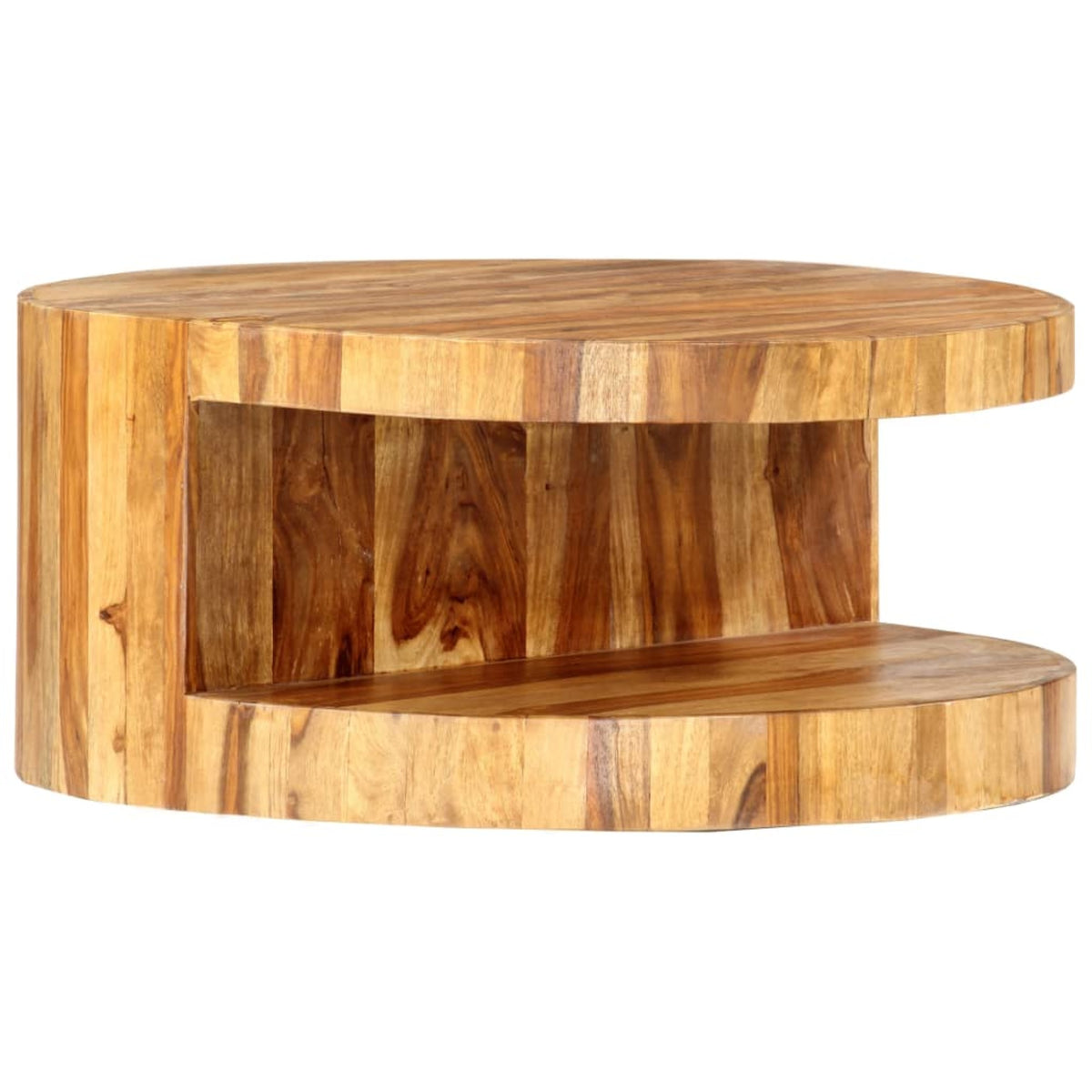 Vidaxl Round Coffee Table 25.6'X11.8' Solid Sheesham Wood
