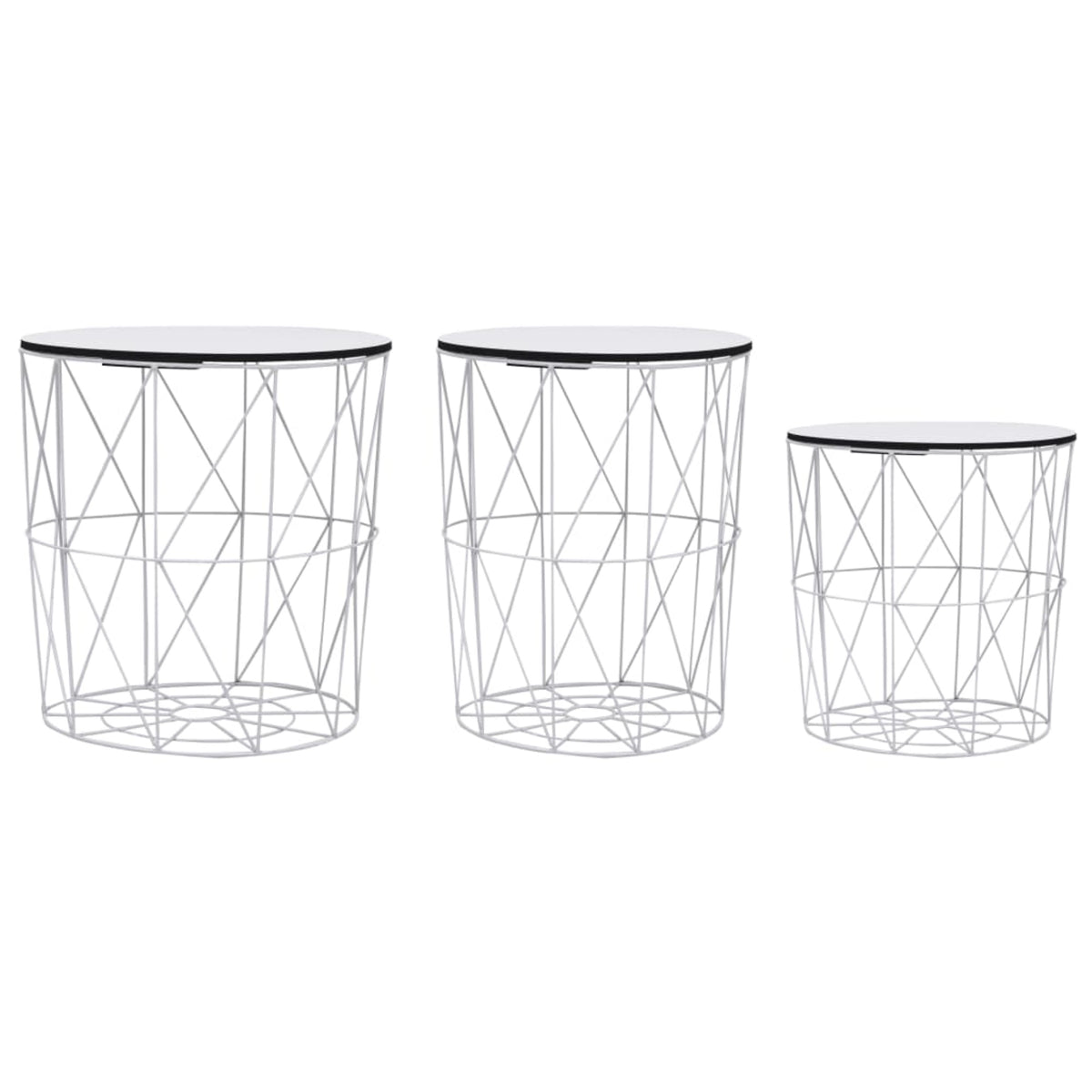 Vidaxl Coffee Table 3 Pcs White