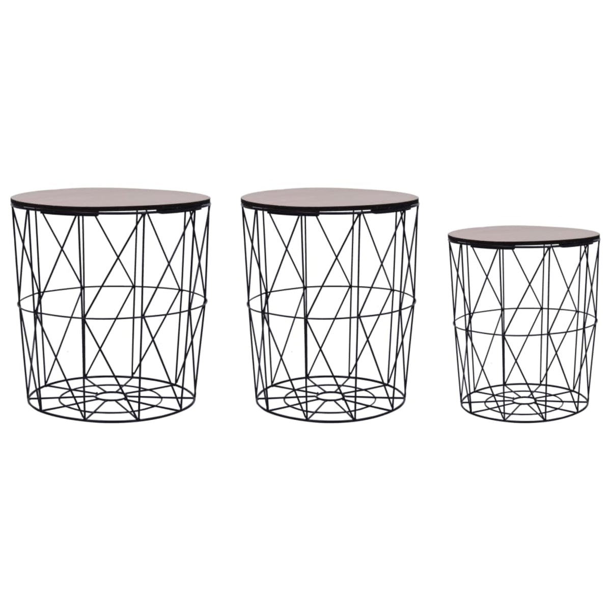 Vidaxl Coffee Table 3 Pcs Black