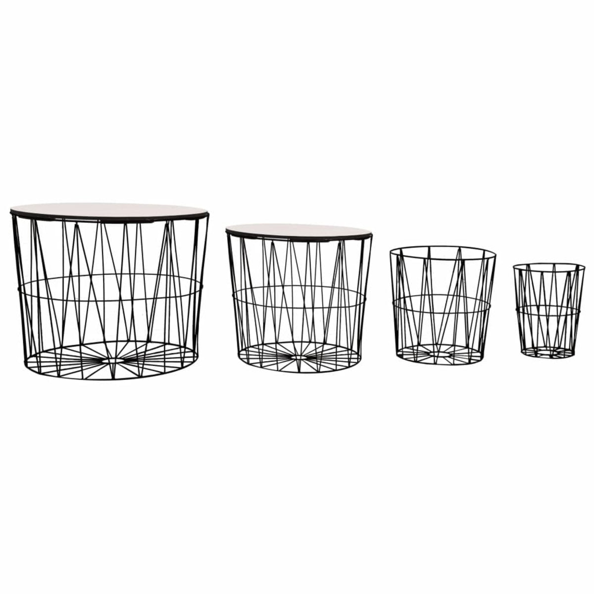 Vidaxl Coffee Table 4 Pcs Black