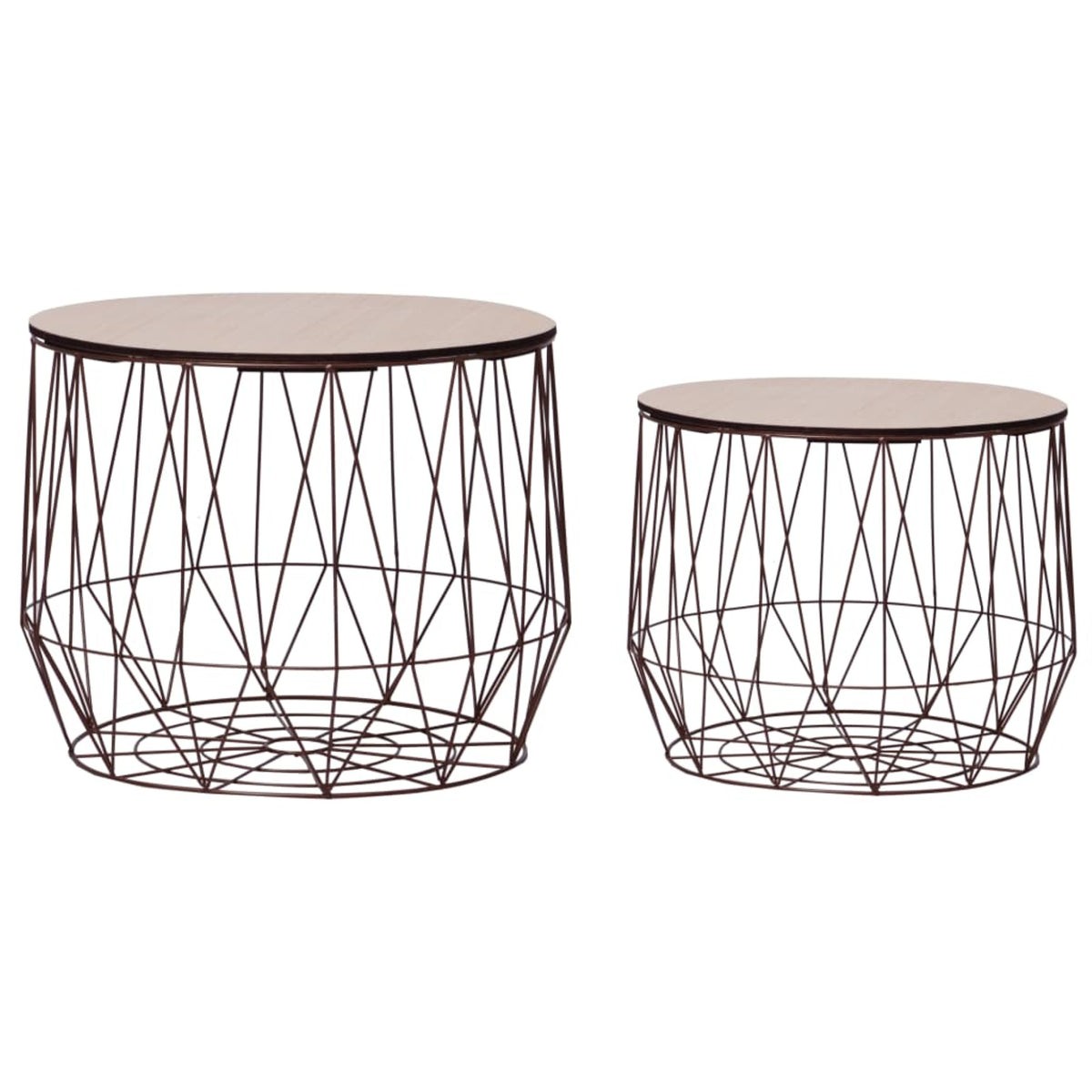 Vidaxl Coffee Table 2 Pcs Copper