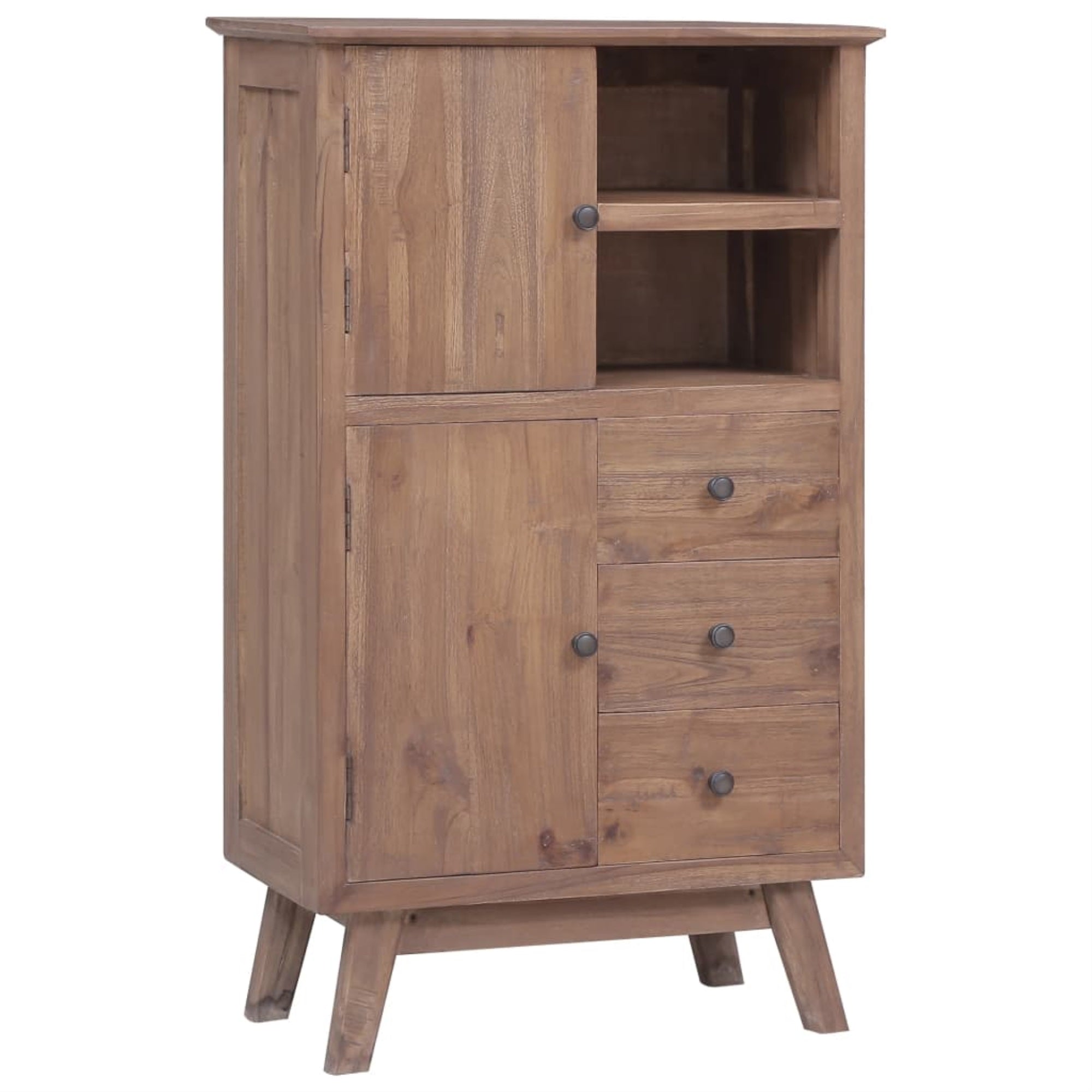 Vidaxl Highboard 23.6'X11.8'X39.4' Solid Teak Wood