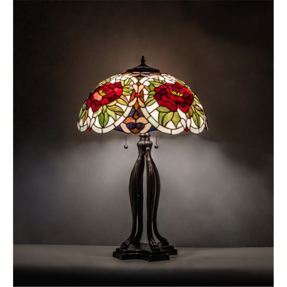 30' High Renaissance Rose Table Lamp