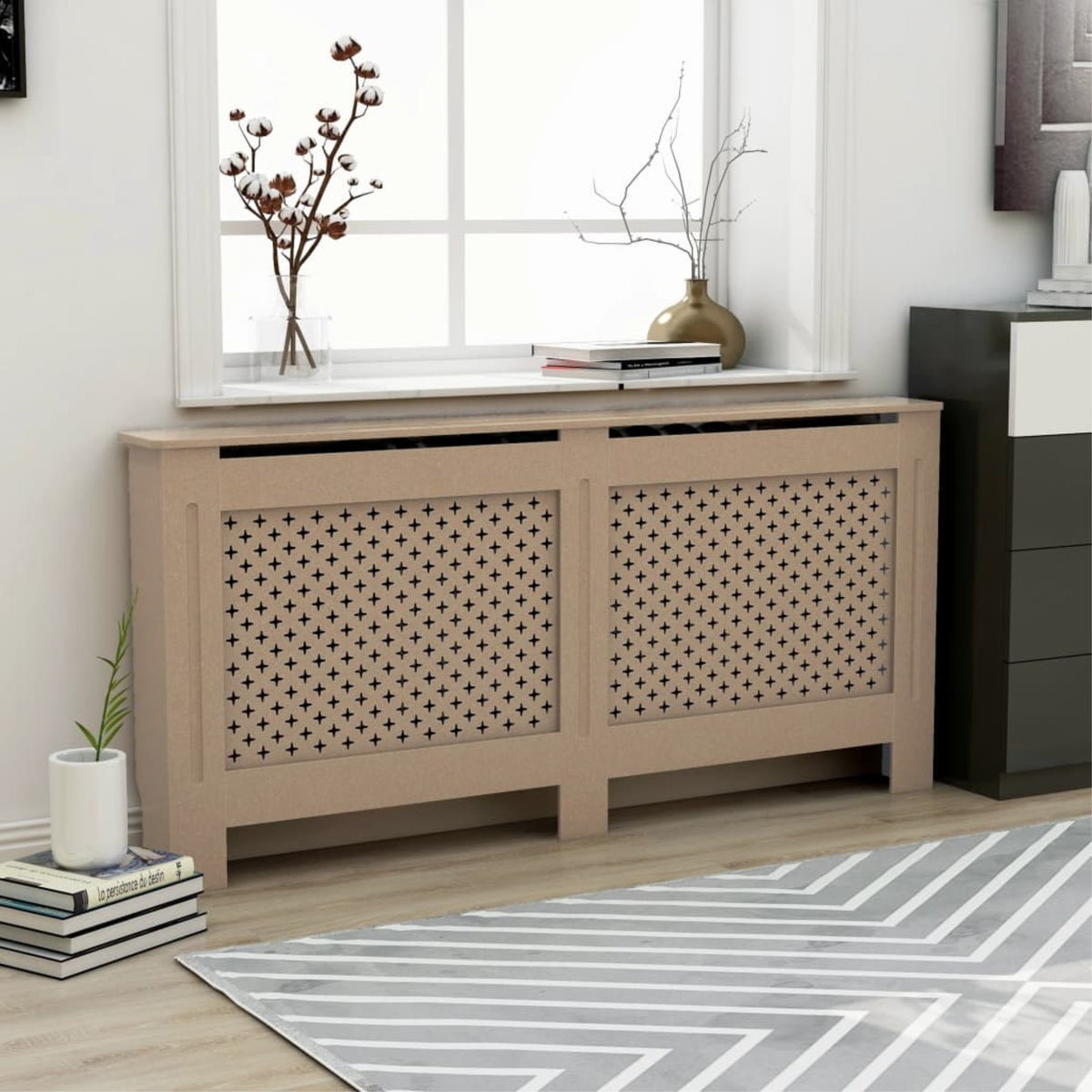 Vidaxl Radiator Cover 67.7'X17.5'X31.9' Mdf