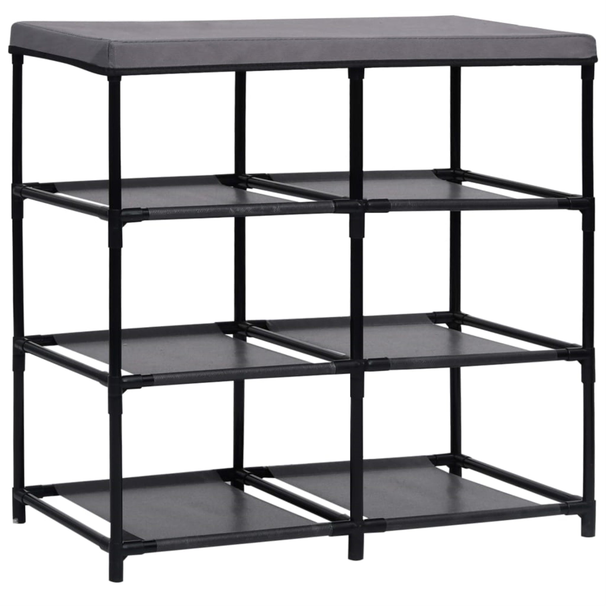 Vidaxl Storage Cabinet With 6 Drawers 21.7'X11.4'X21.7' Gray Steel