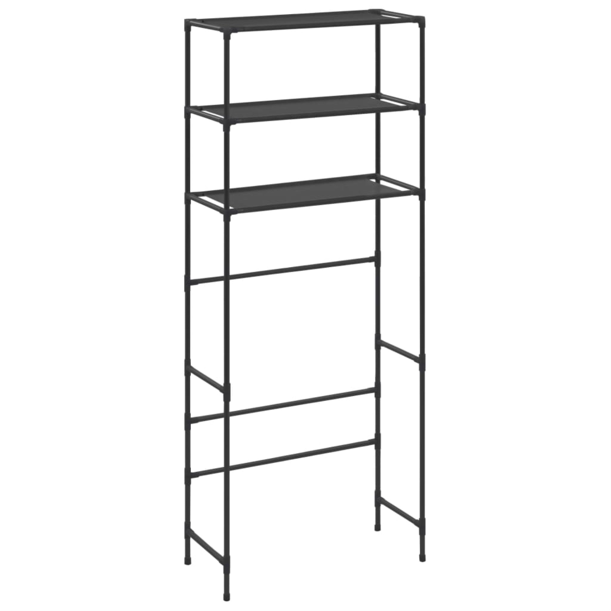 Vidaxl 3-Tier Storage Rack Over Laundry Machine Black 27.2'X11'X66.5'