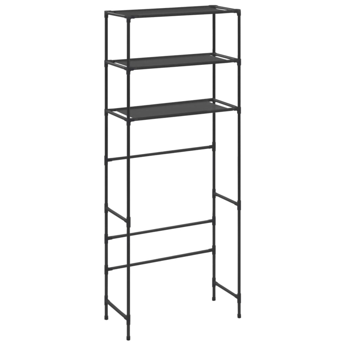 Vidaxl 3-Tier Storage Rack Over Laundry Machine Black 27.2'X11'X66.5'