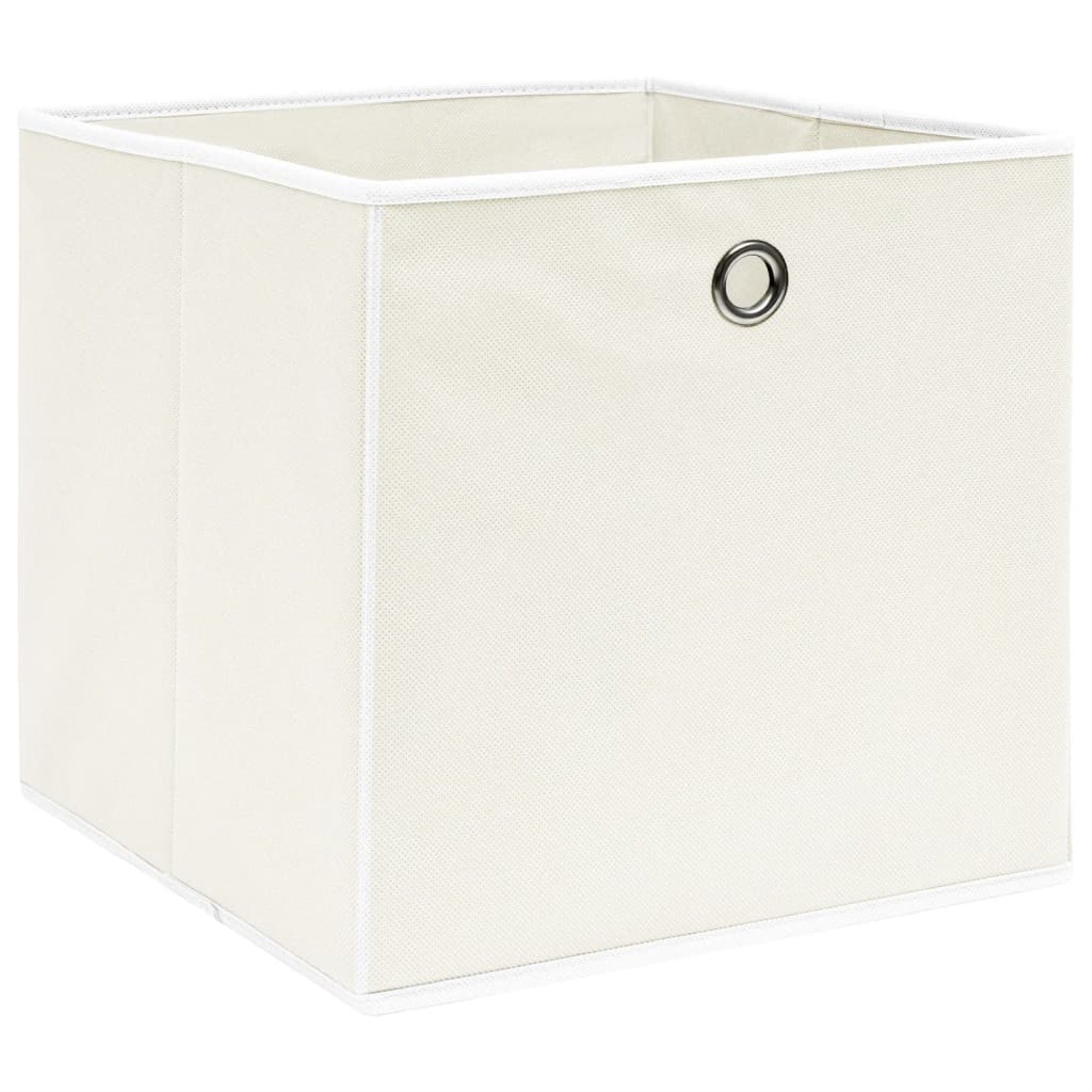 Vidaxl Storage Boxes 4 Pcs White 12.6'X12.6'X12.6' Fabric