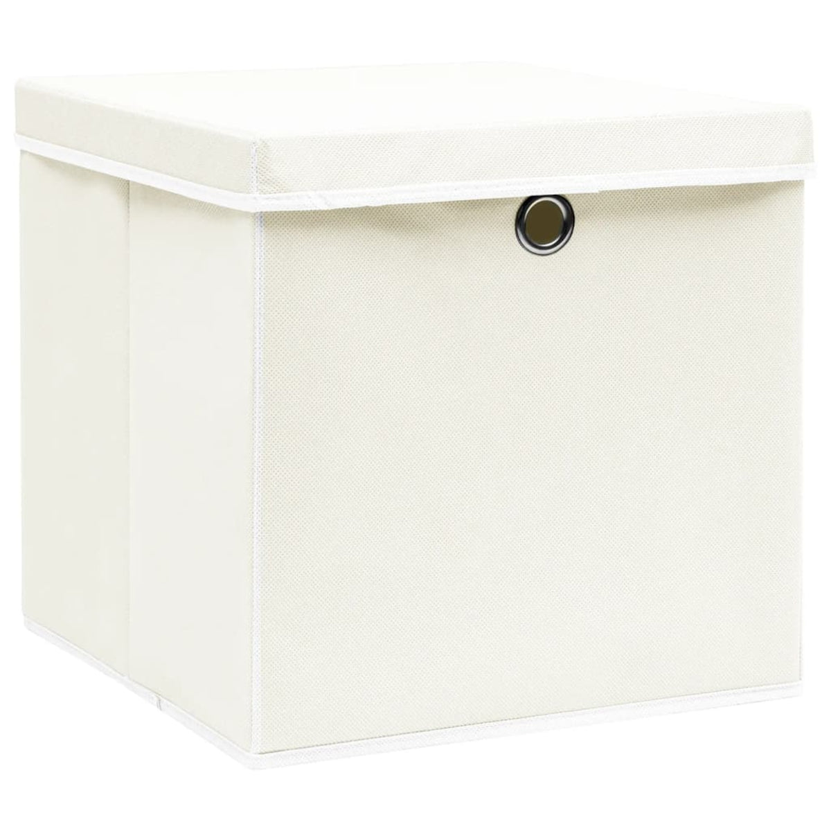 Vidaxl Storage Boxes With Lids 4 Pcs White 12.6'X12.6'X12.6' Fabric