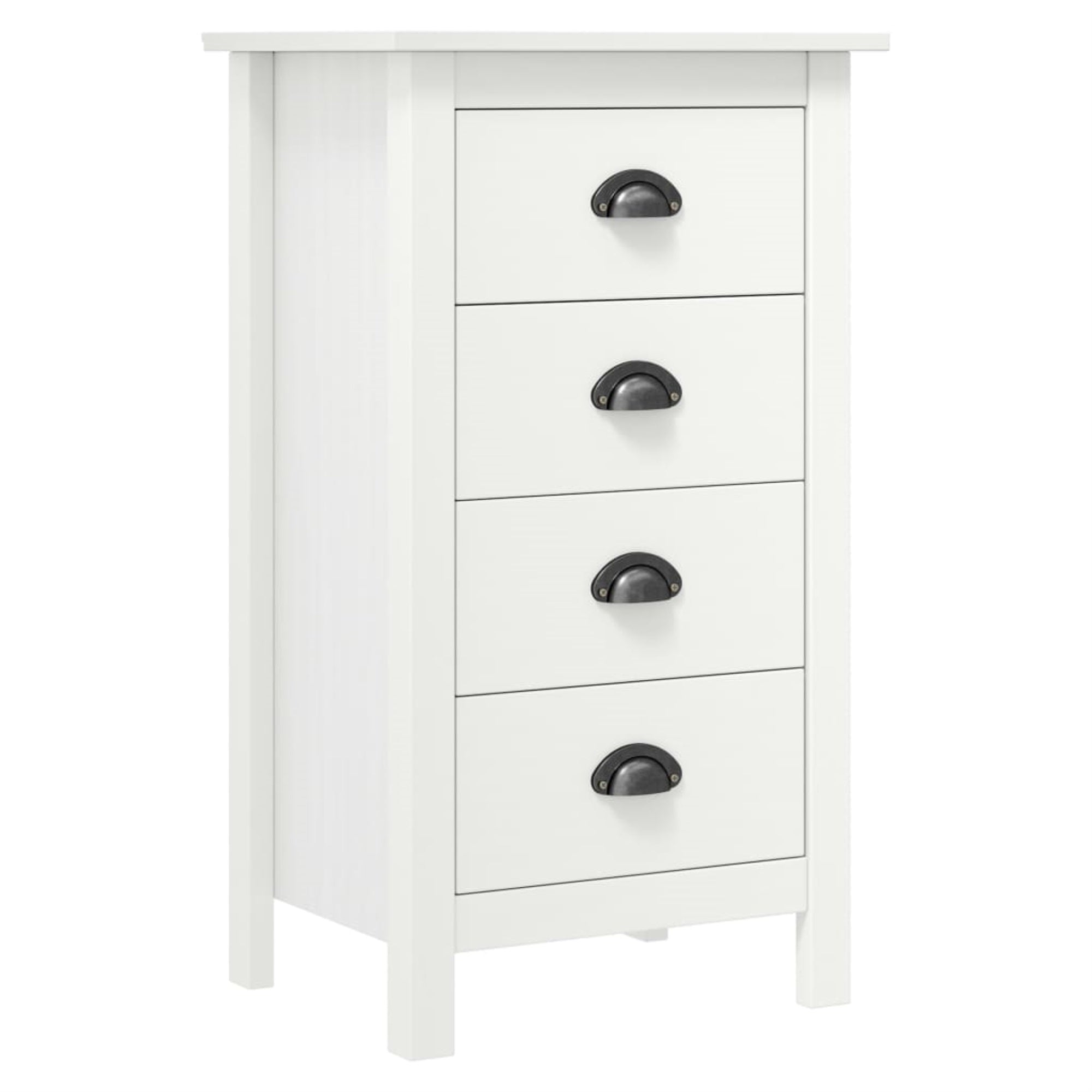 Vidaxl Sideboard Hill White 18.1'X13.8'X31.5' Solid Pine Wood