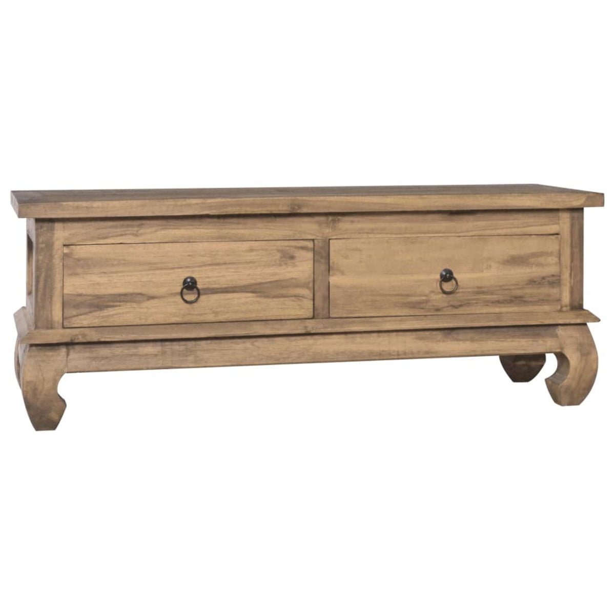 Vidaxl Tv Cabinet 43.3'X13.8'X15.7' Solid Teak Wood