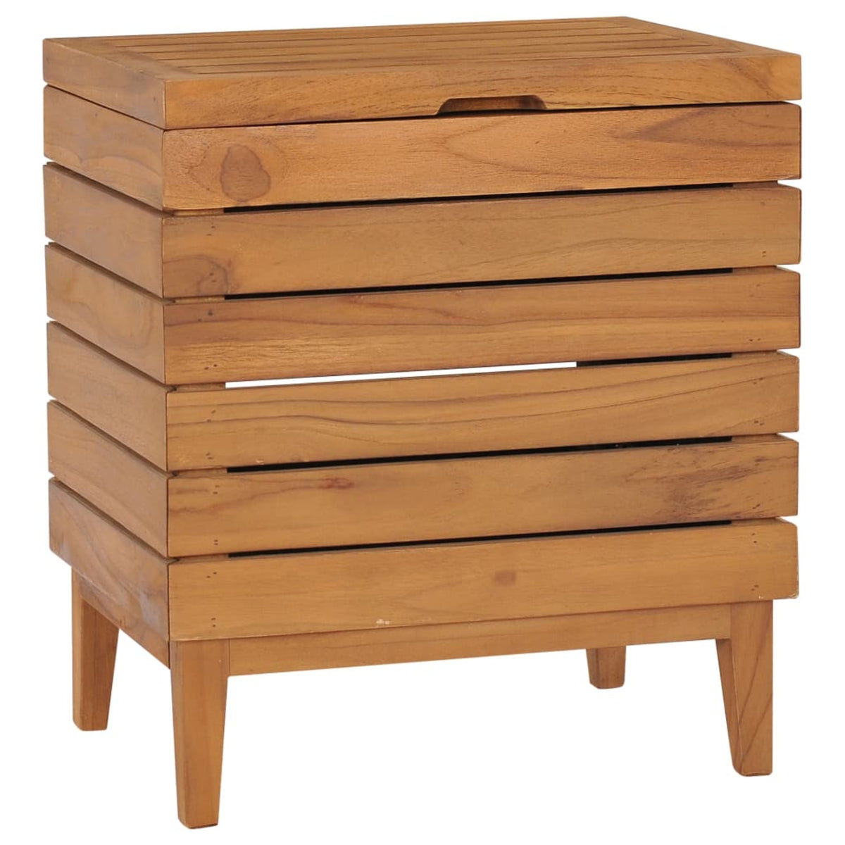 Vidaxl Laundry Basket 15.7'X11.8'X17.7' Solid Teak Wood
