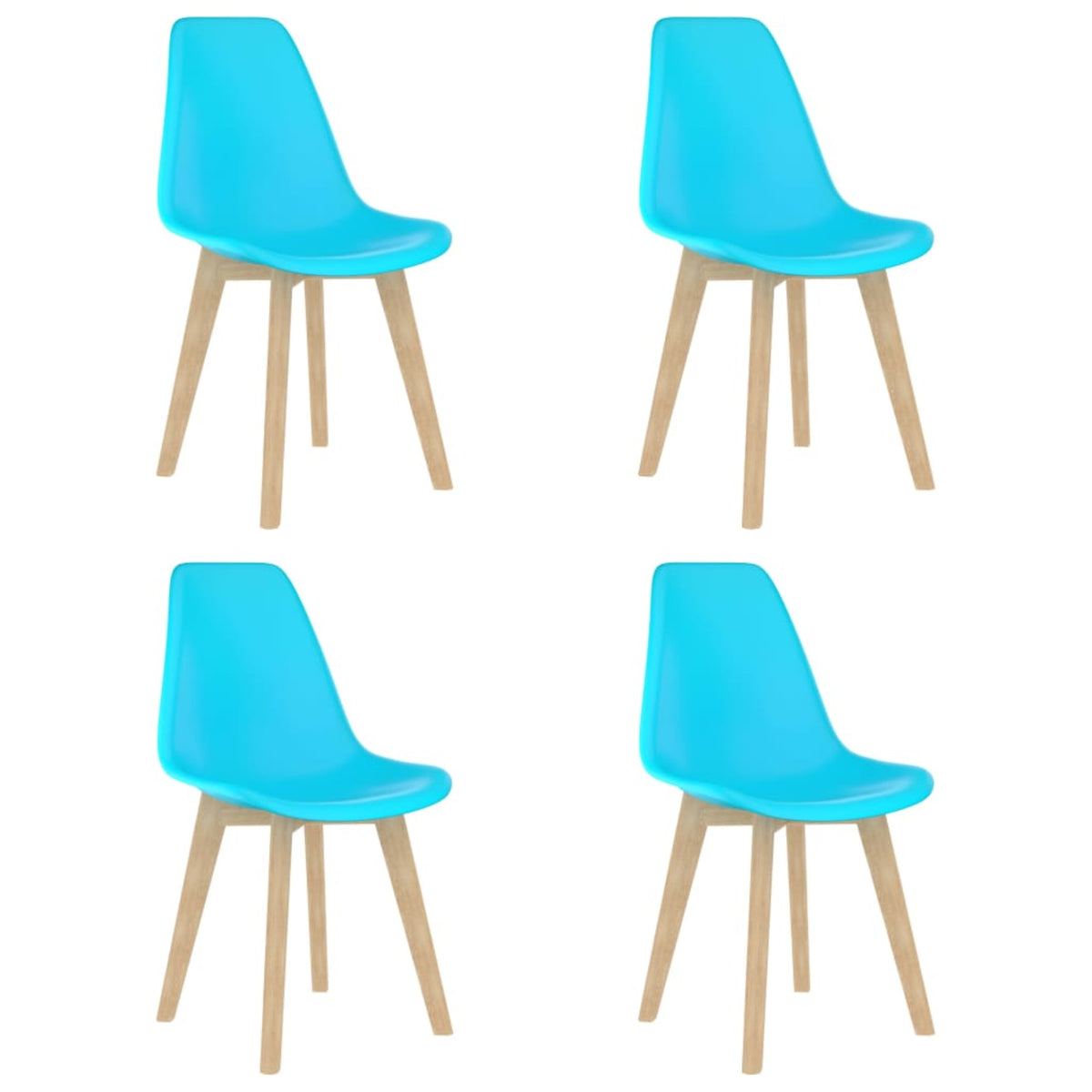 Vidaxl Dining Chairs 4 Pcs Blue Plastic