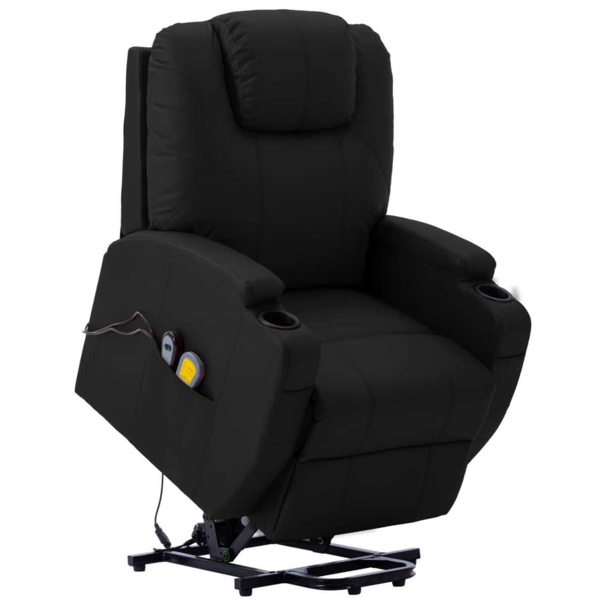 Vidaxl Massage Stand-Up Chair Black Faux Leather