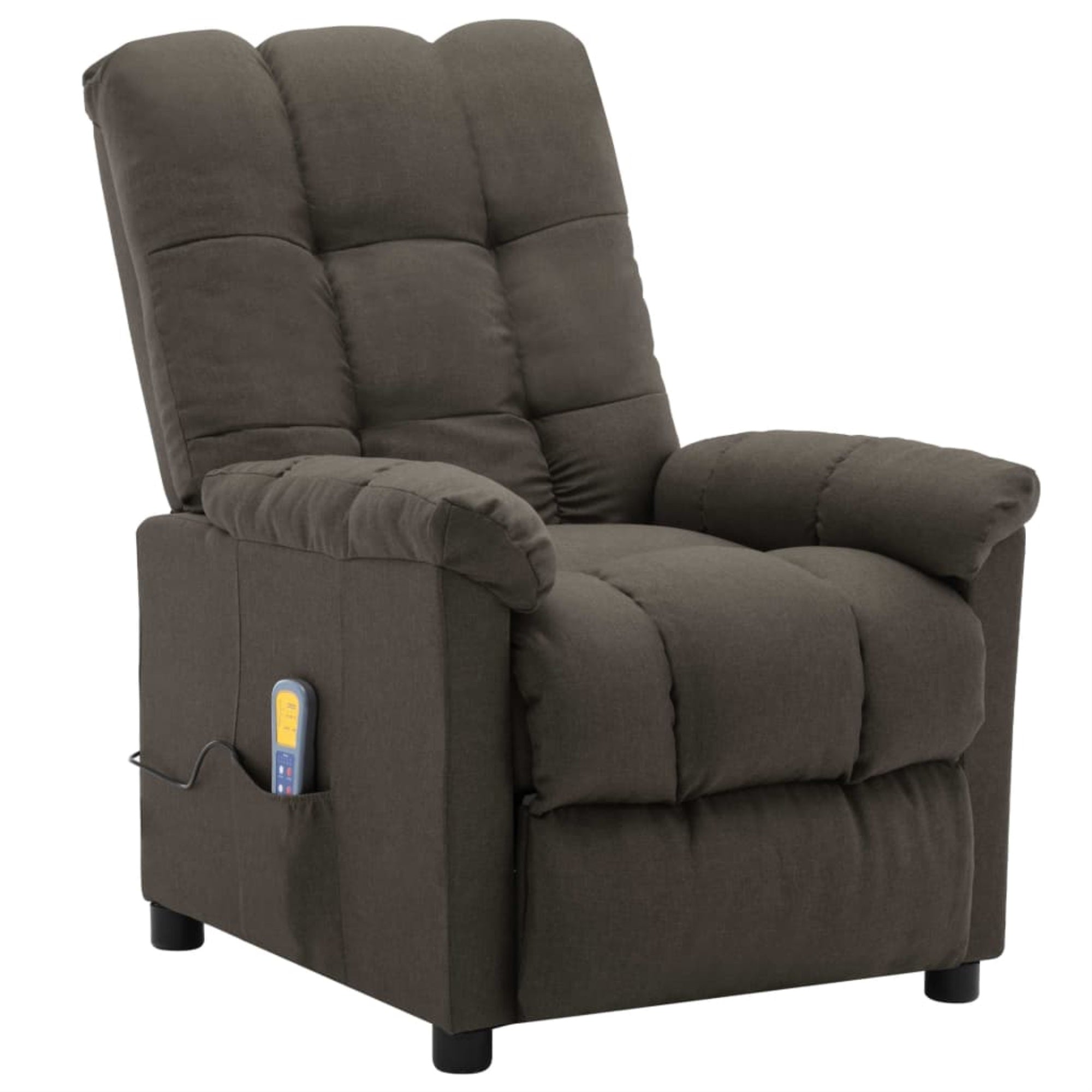 vidaXL Massage Recliner Taupe Fabric