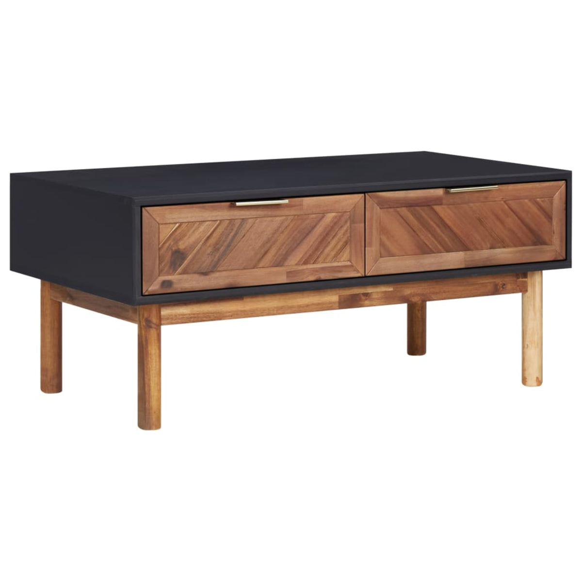 Vidaxl Coffee Table 35.4'X19.7'X15.7' Solid Acacia Wood And Mdf