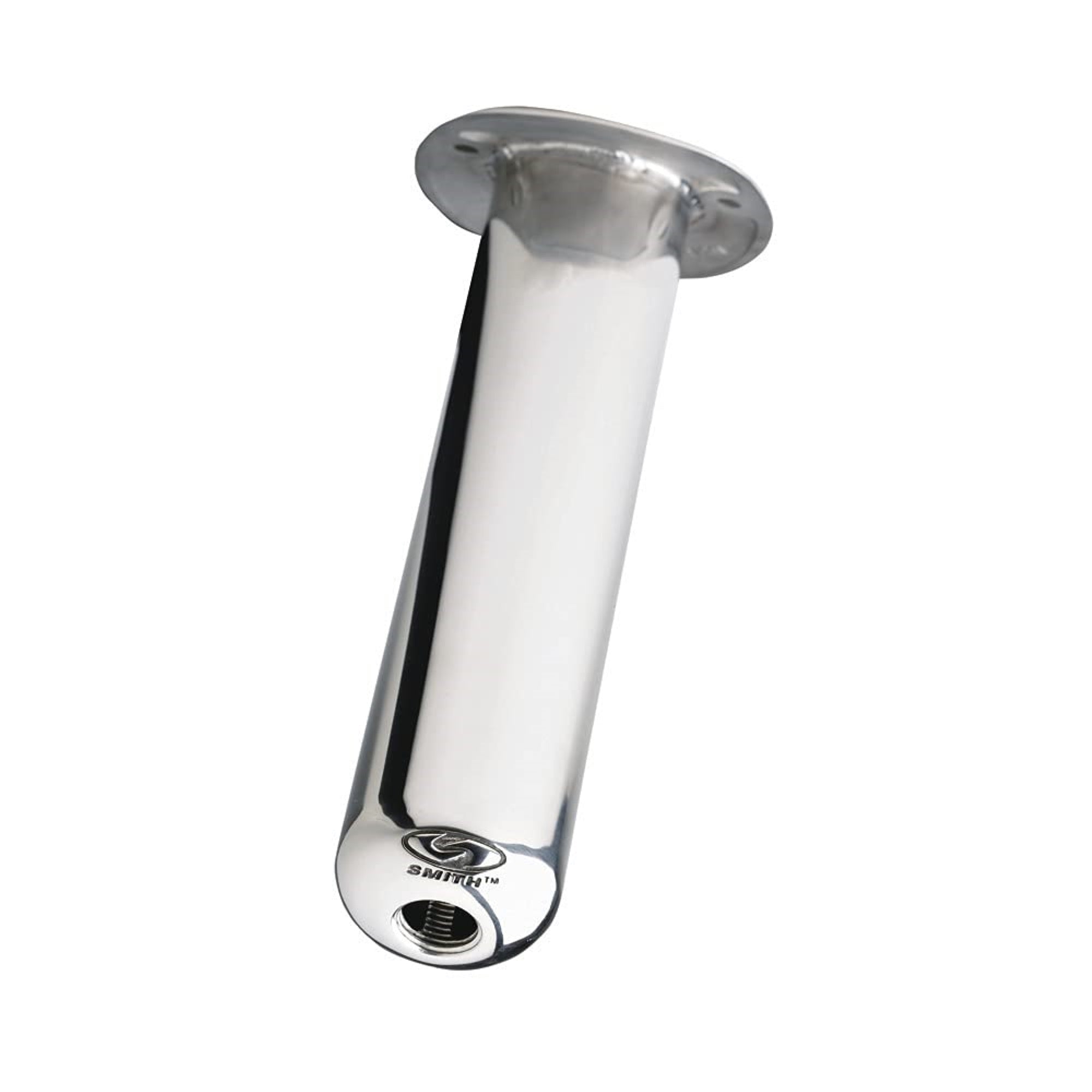 Ce Smith Flush Mt Rod Holder Silver Stainless 10.5' 0 Deg
