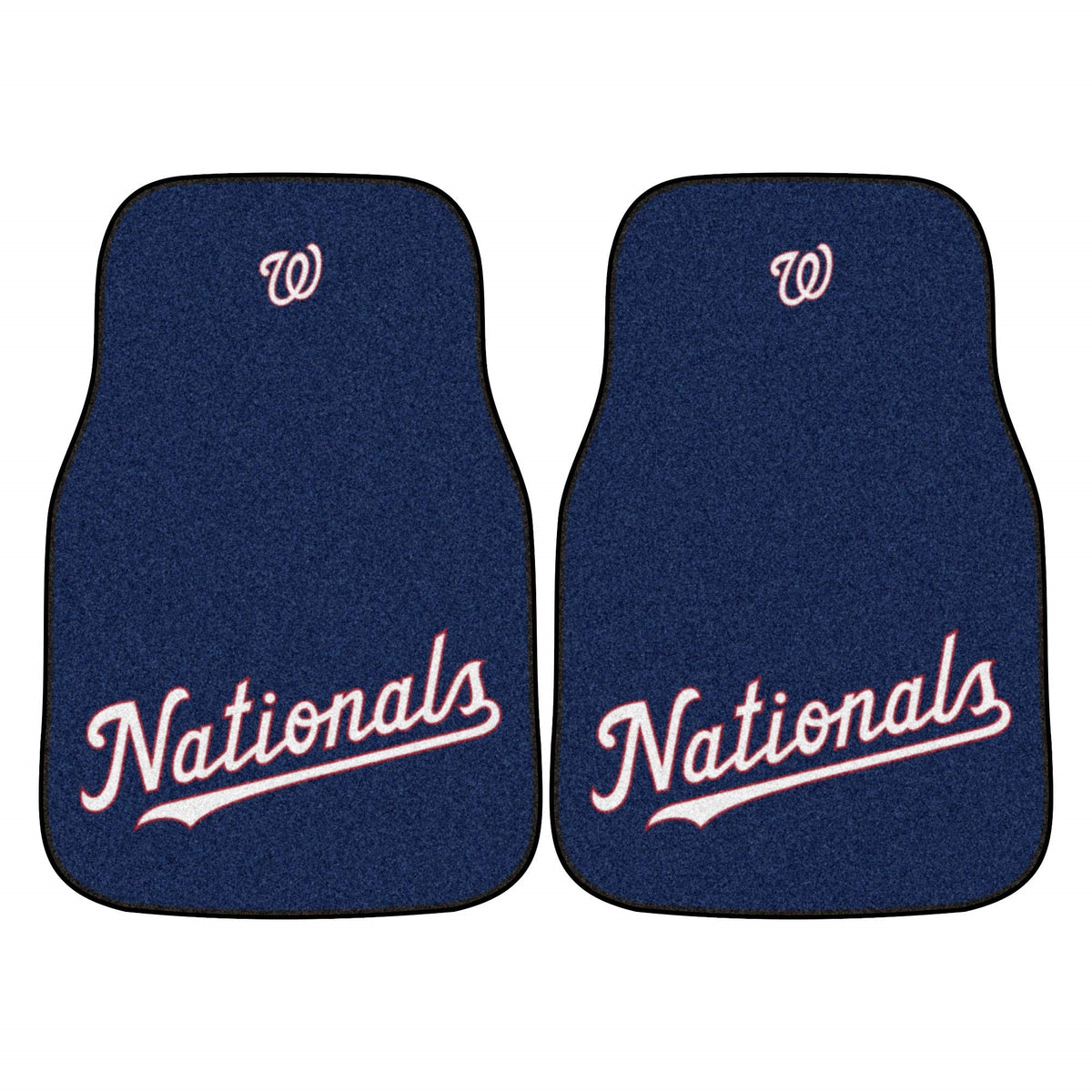 Washington Nationals Front Carpet Car Mat Set - 2 Pieces - Nationals Script Alternate Logo